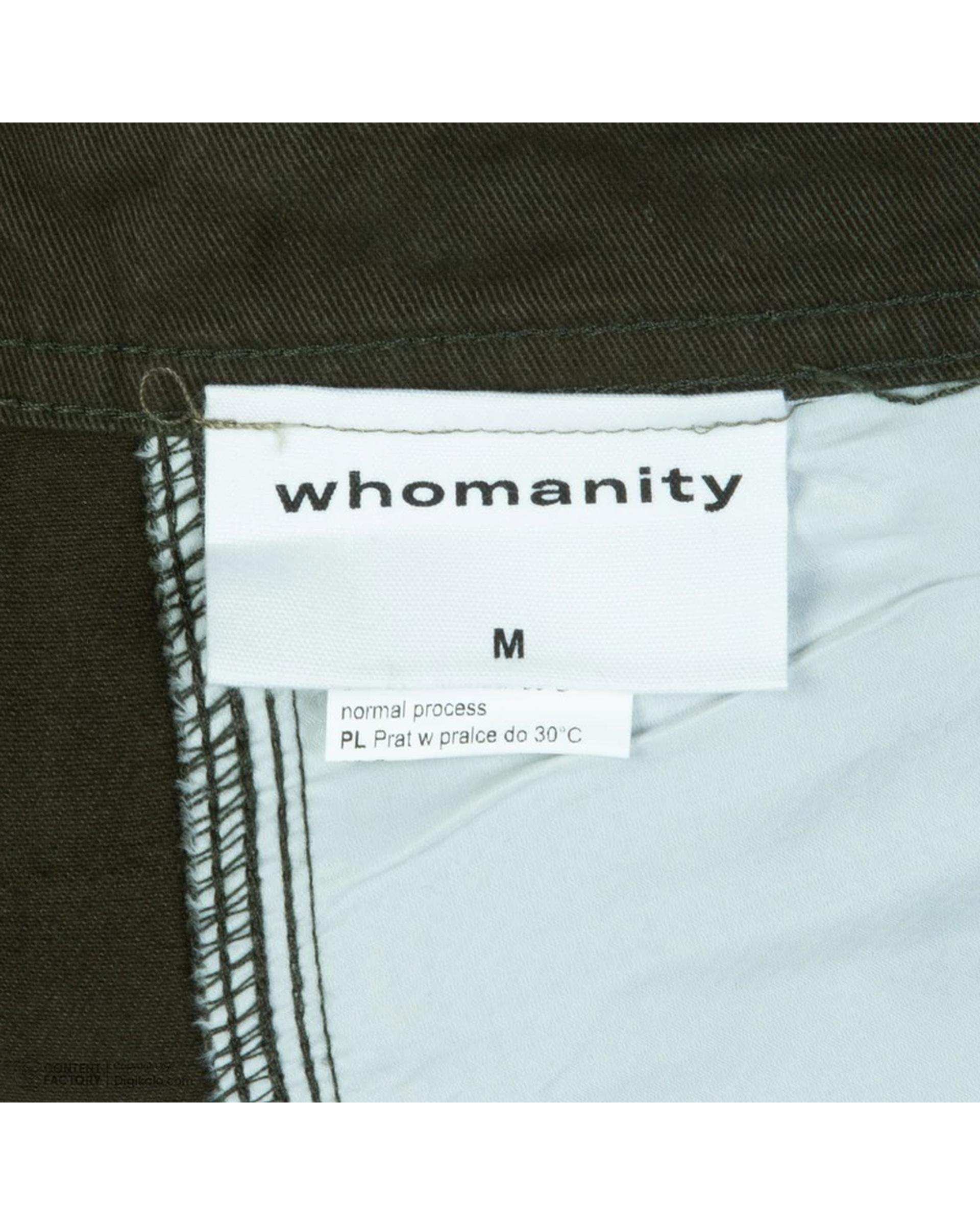 شلوارک مردانه کتان کارگو سبز ارتشی هومنیتی Whomanity مدل WYMSHO-7914