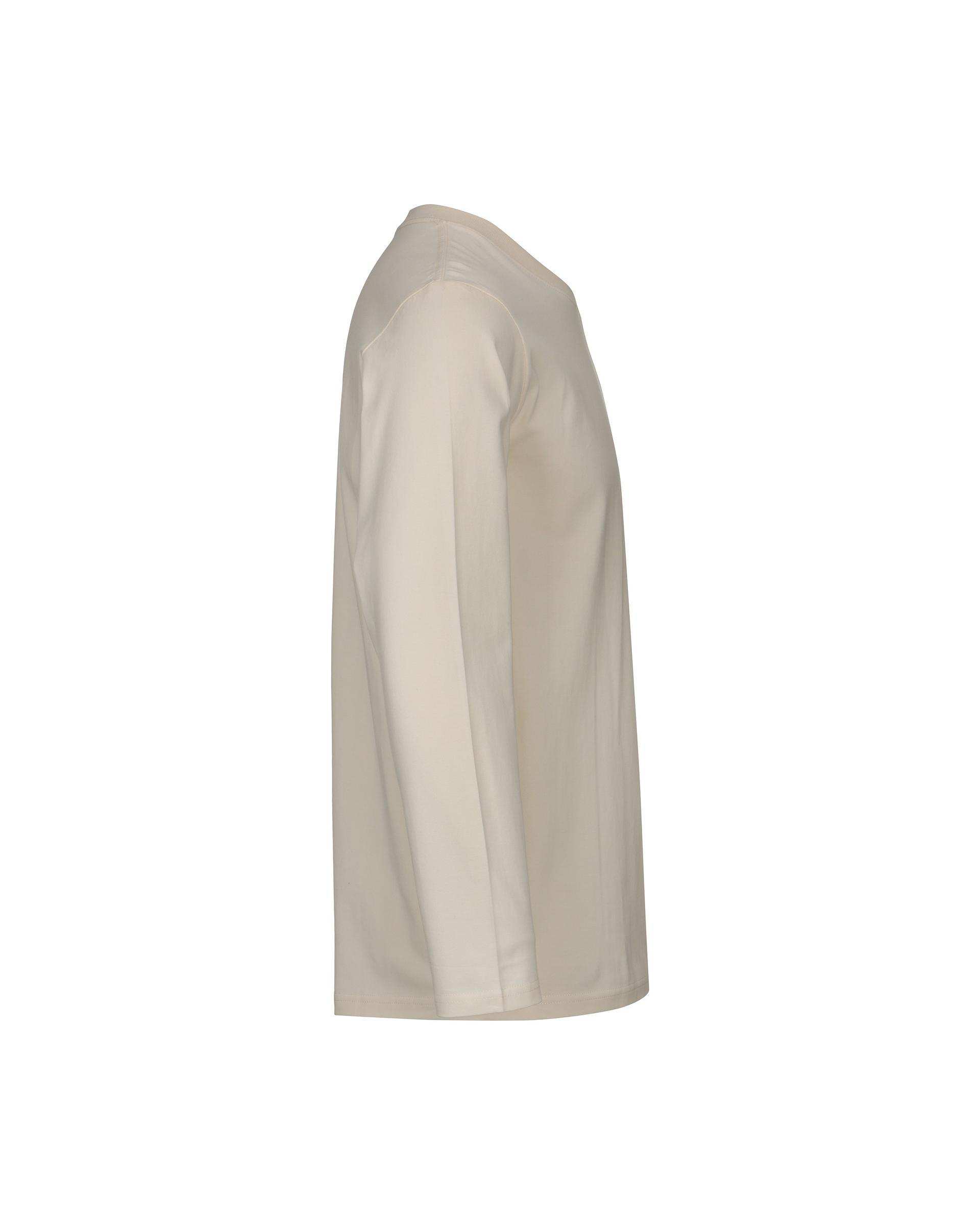 تی شرت مردانه آستین بلند یقه گرد بژ روشن هومنیتی Whomanity مدل WYMTS-8230