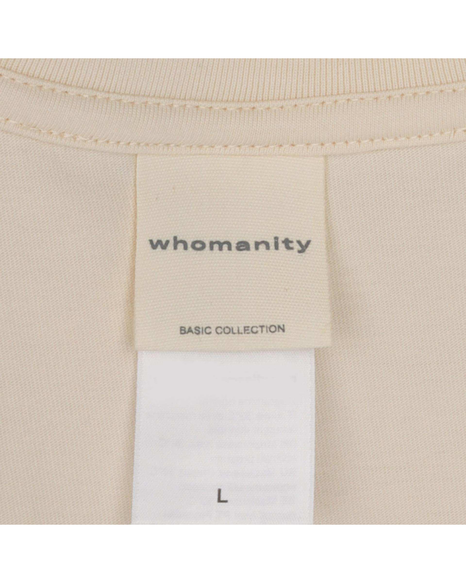 تی شرت مردانه آستین بلند یقه گرد بژ روشن هومنیتی Whomanity مدل WYMTS-8230