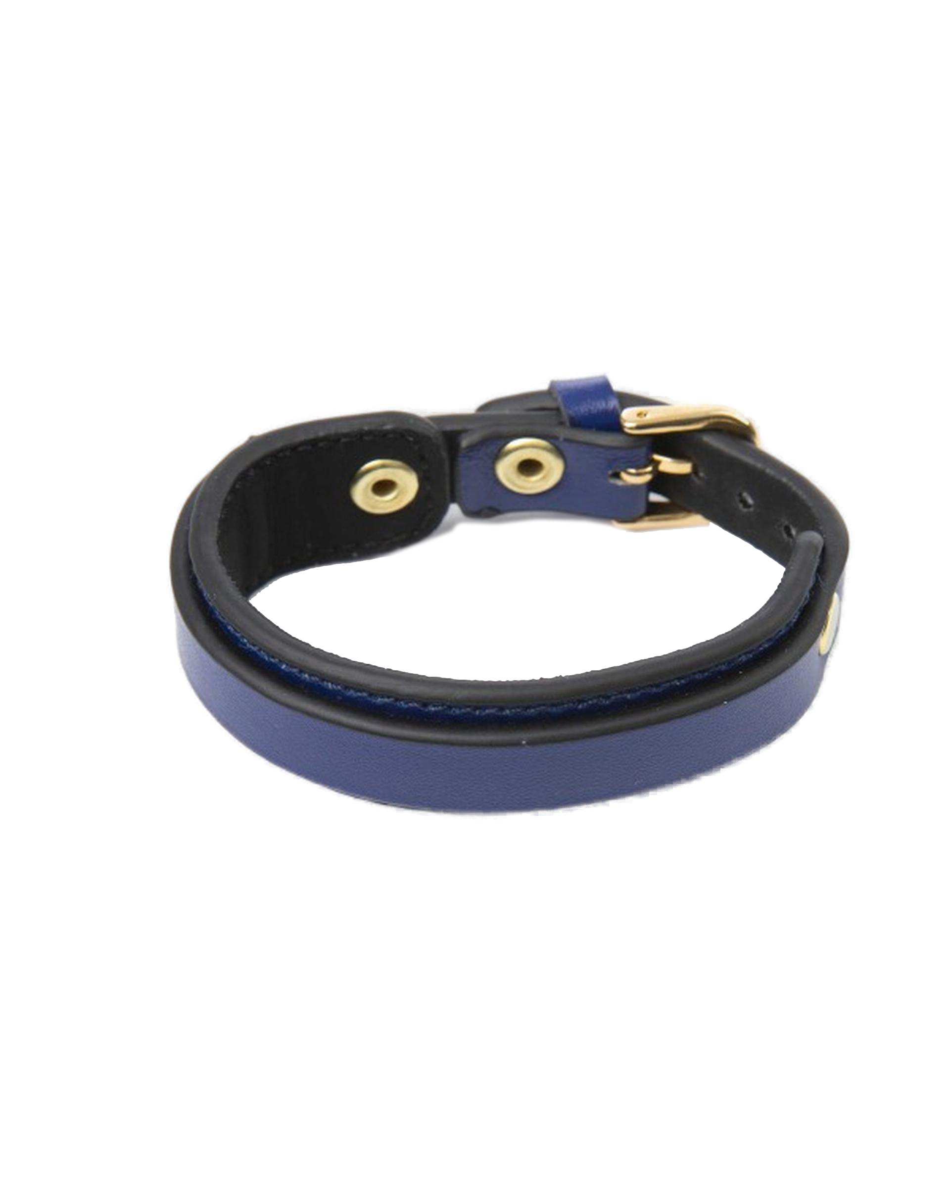 دستبند چرم بچگانه آبی کاربنی بیسراک Bisrak کد B-K101N