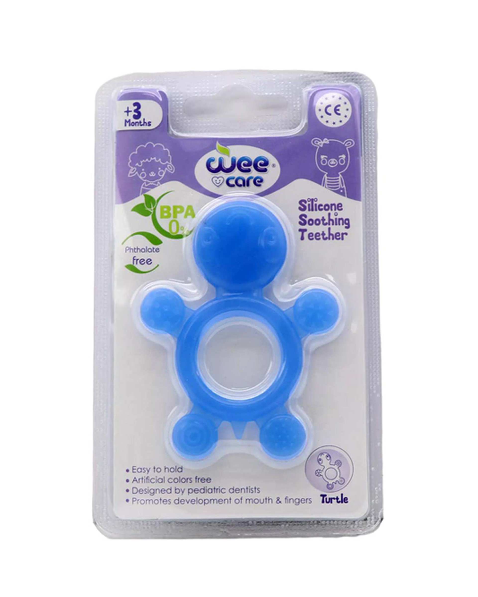 دندان گیر سیلیکونی وی کر Wee Care مدل لاک پشت T402