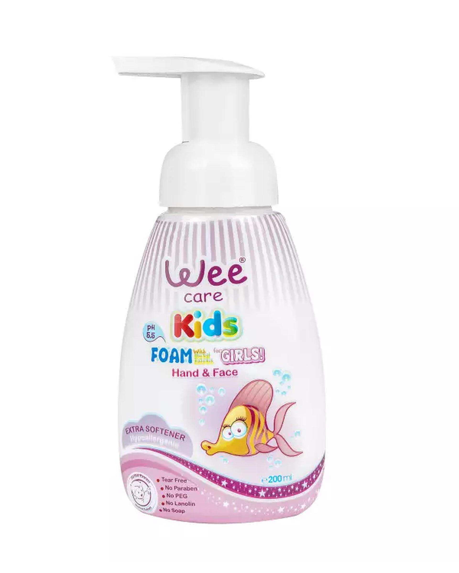 فوم شستشوی دست و صورت دخترانه وی کر Wee Care حجم 200ml