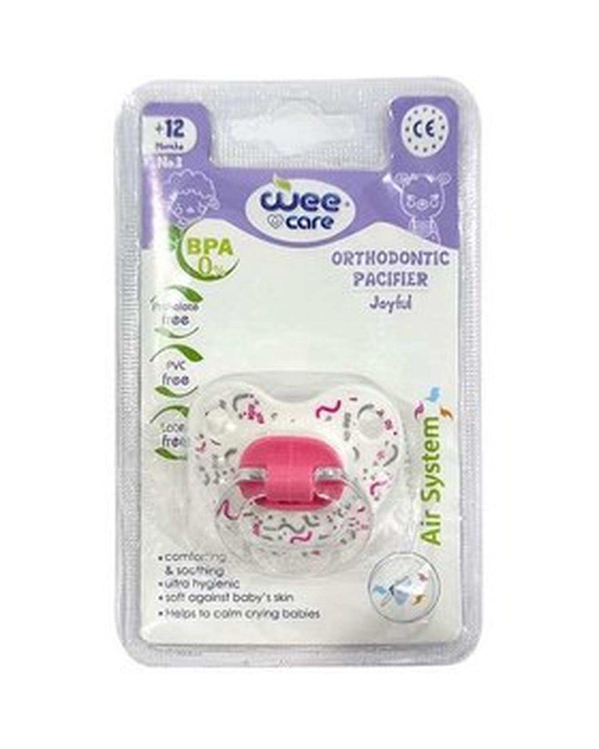 پستانک ارتودنسی سیلیکونی وی کر Wee Care کد p123 سایز 3