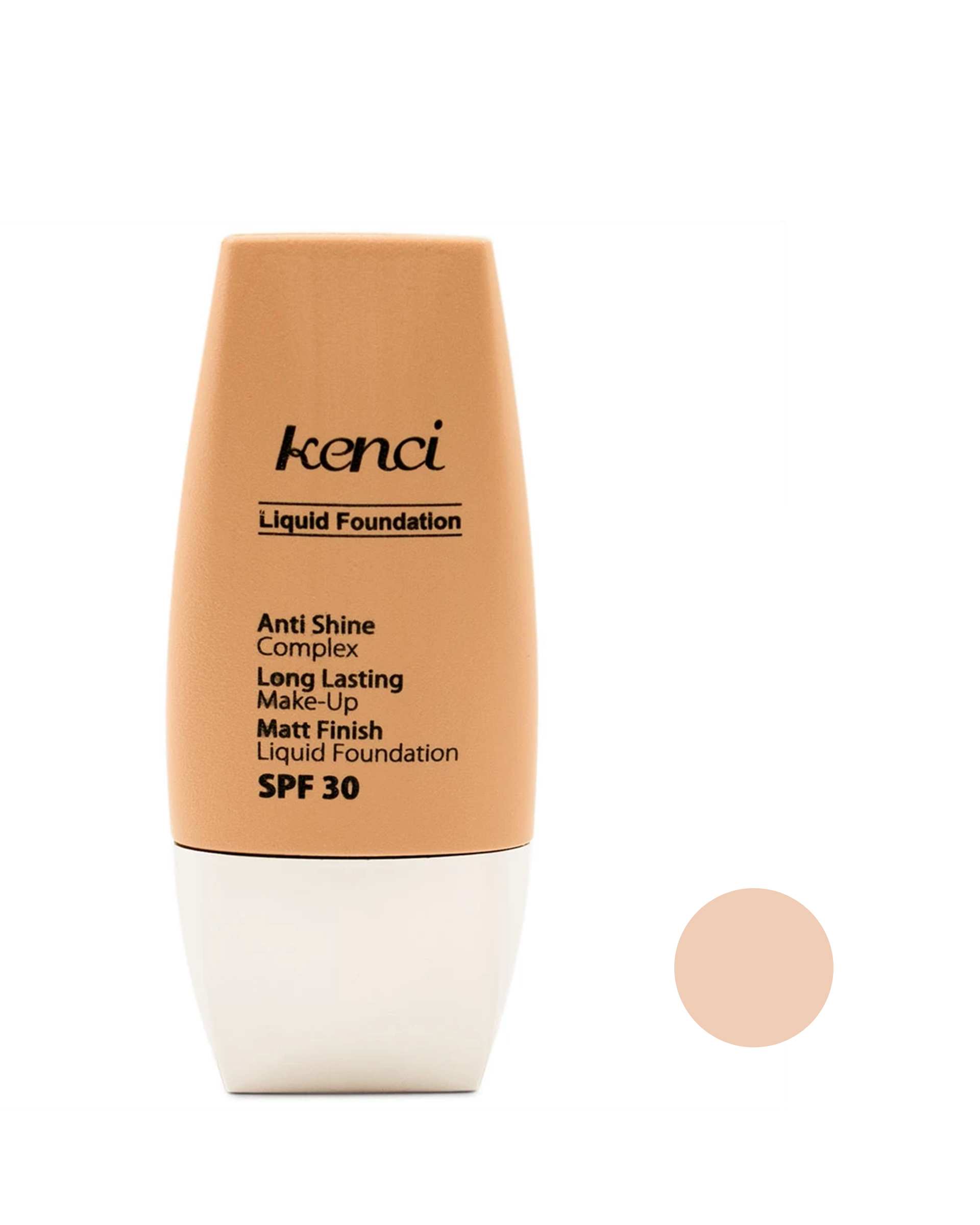 کرم پودر تیوپی ضد آب SPF30 کنسی Kenci رنگ کرم صورتی متوسط شماره K102