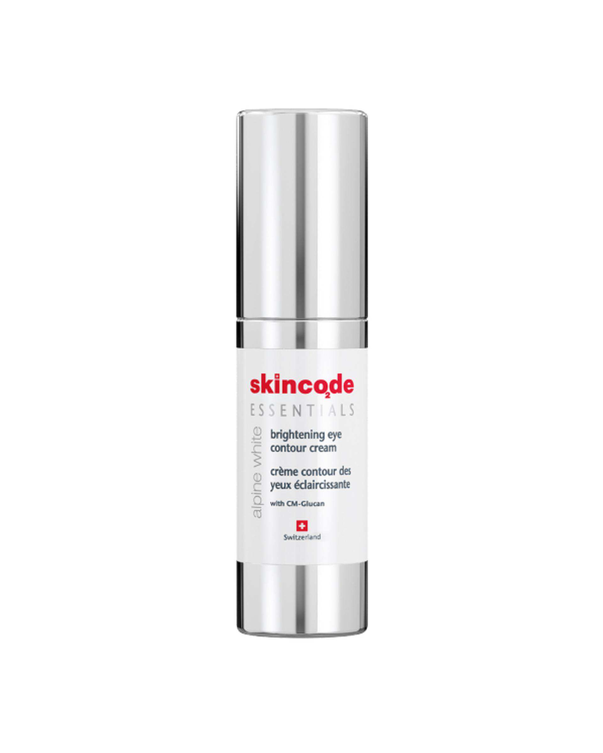 کرم روشن کننده و ضد لک دور چشم اسکین کد Skincode مدل Essentials Alpine White حجم 15ml