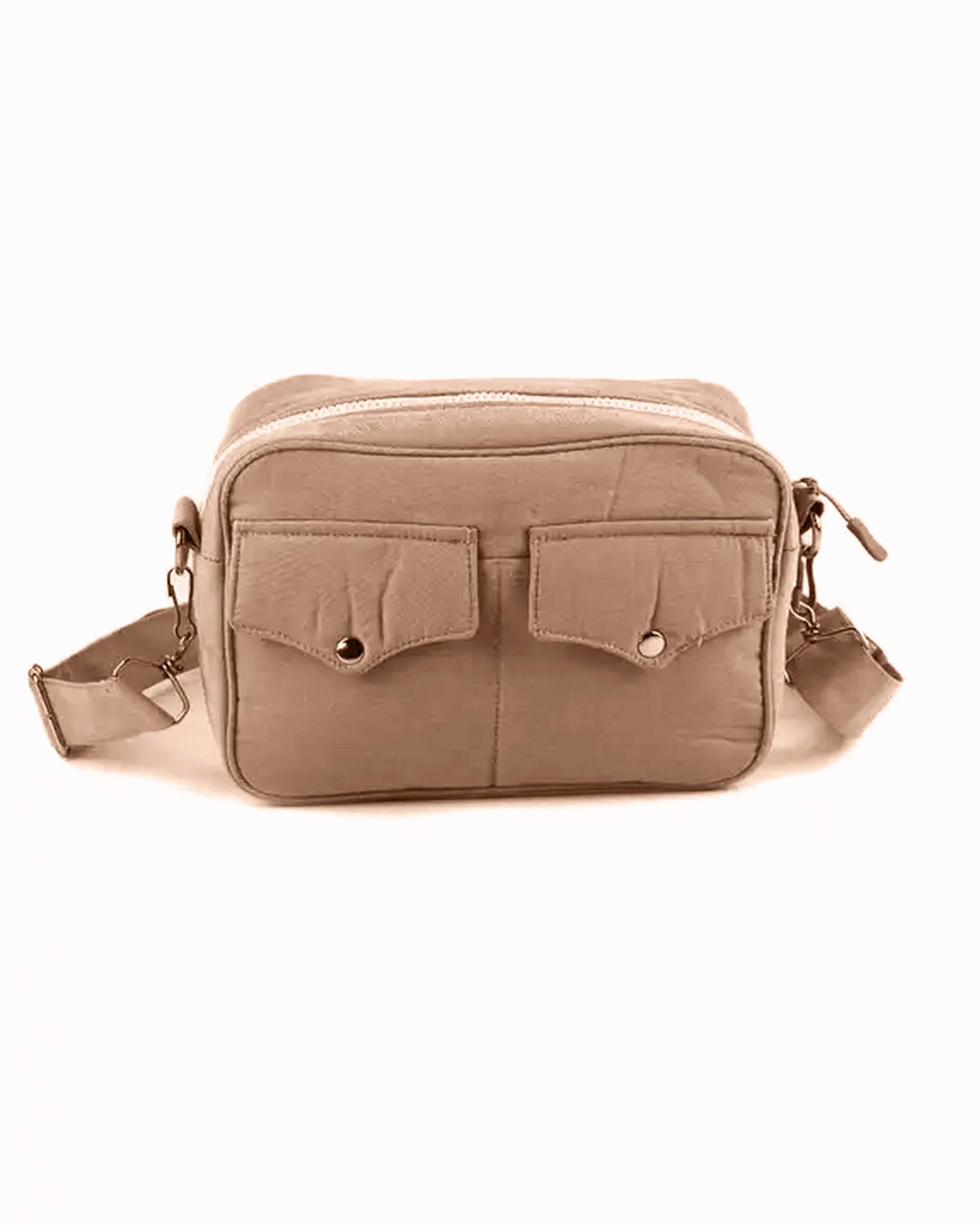 کیف دوشی دو جیب کرم رنگ تا رنگ Rang Ta Rang کد 130642