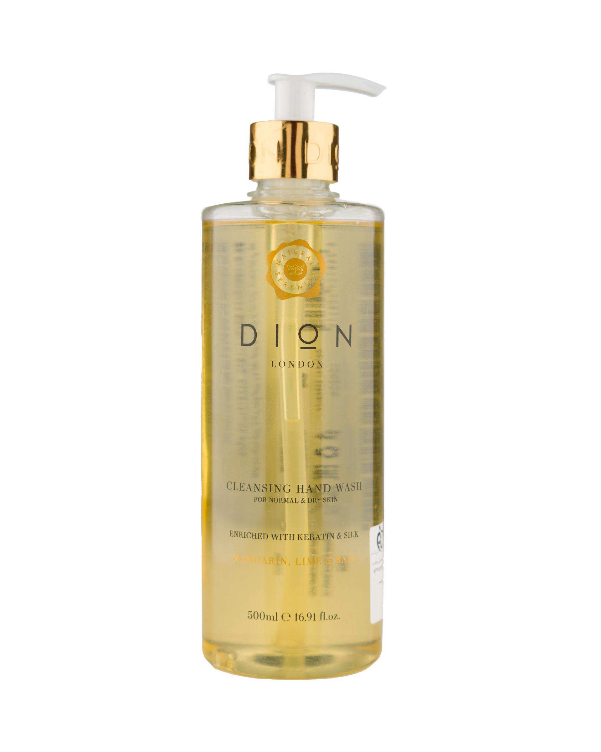 مایع دستشویی دیون لندن Dion London مناسب پوست نرمال و خشک با رایحه ماندارین 500ml