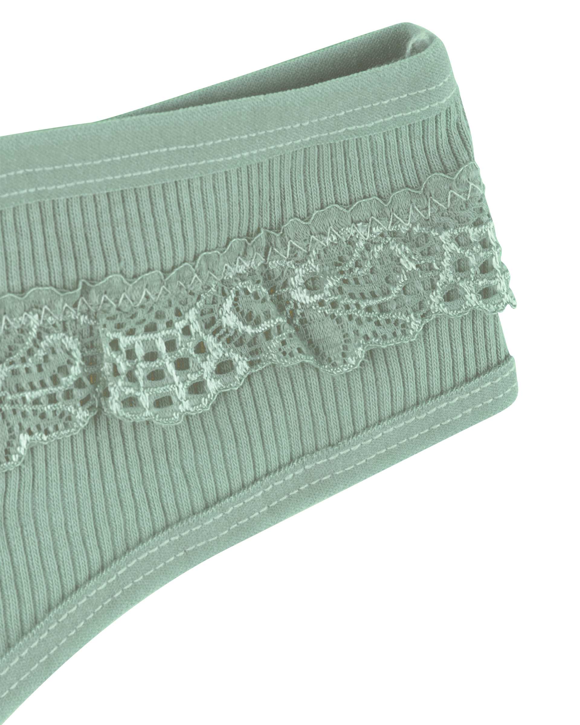 شورت زنانه گیپور دار بکلس سبز دلربا Delroba