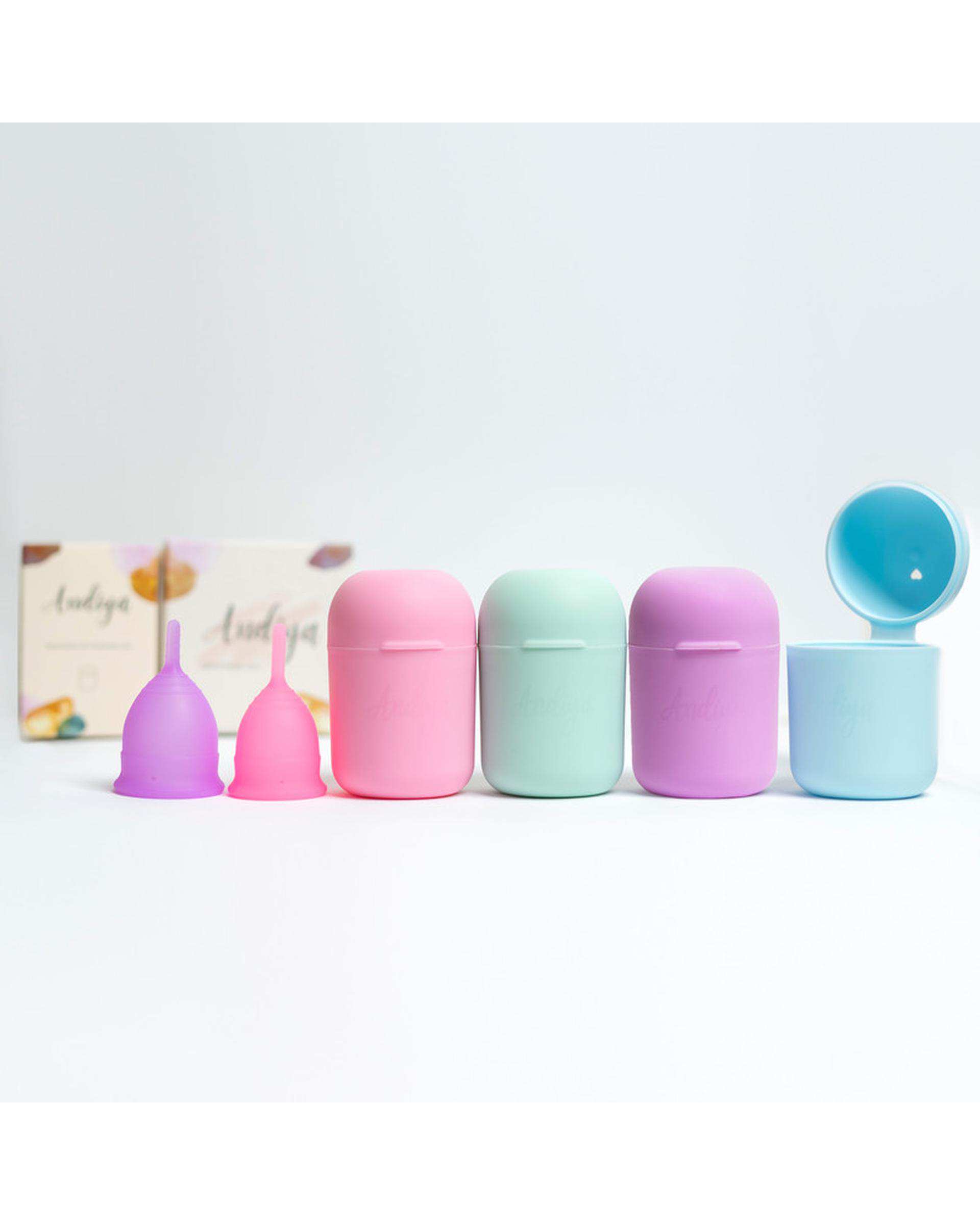 لیوان ضد عفونی کننده کاپ قاعدگی آندیا Andiya مدل Menstrual Cup Sterilizer مدیکال آبی