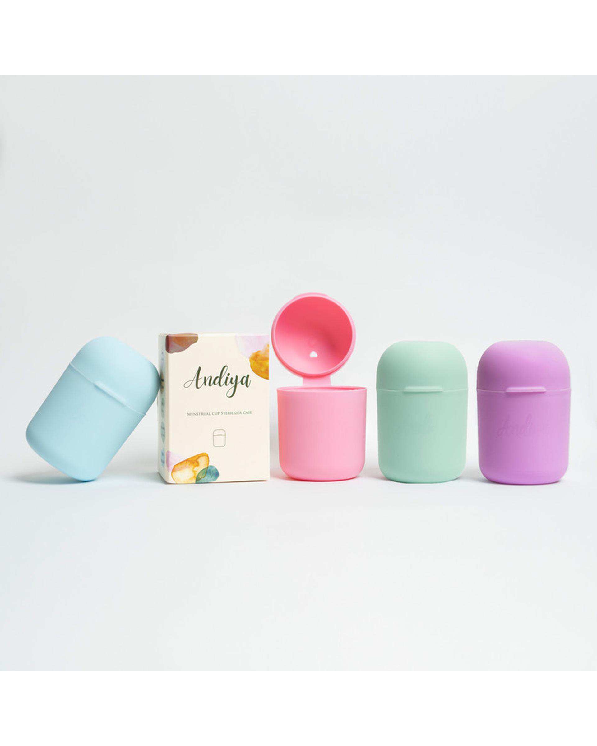 لیوان ضد عفونی کننده کاپ قاعدگی آندیا Andiya مدل Menstrual Cup Sterilizer مدیکال بنفش