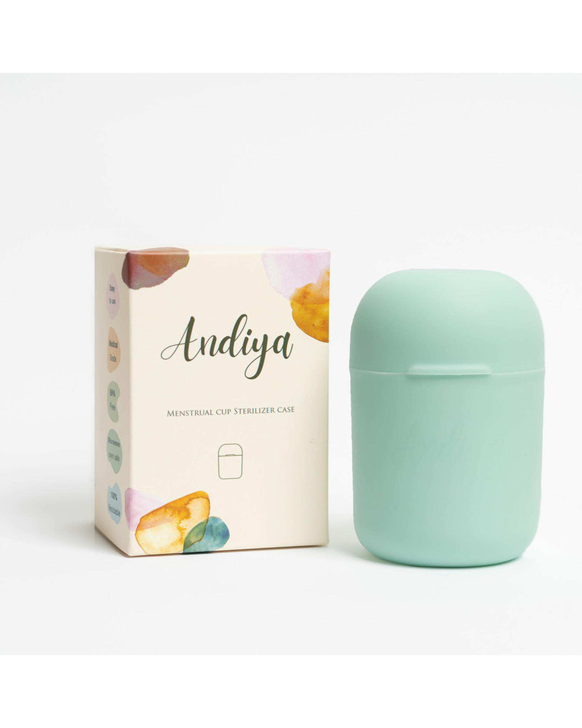 لیوان ضد عفونی کننده کاپ قاعدگی آندیا Andiya مدل Menstrual Cup Sterilizer مدیکال سبز