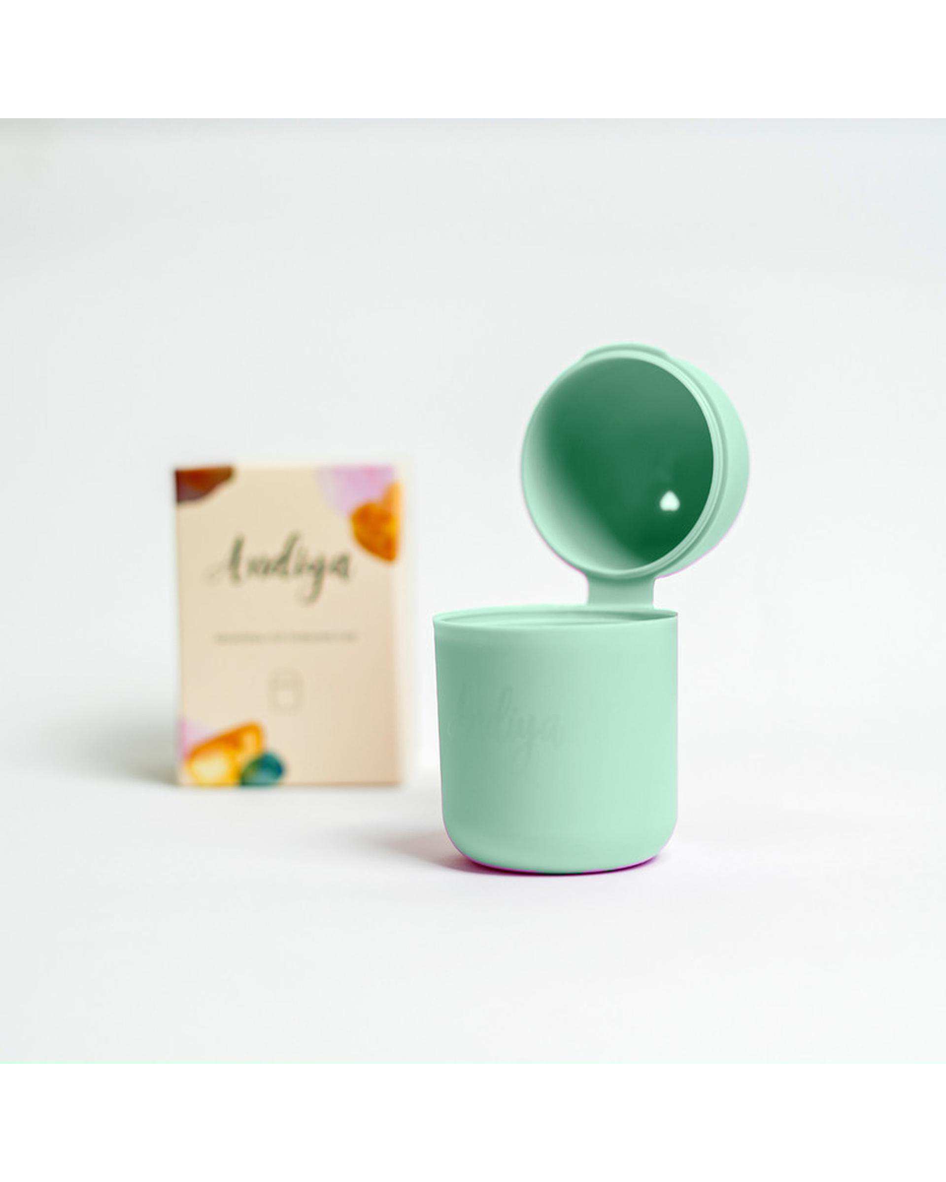 لیوان ضد عفونی کننده کاپ قاعدگی آندیا Andiya مدل Menstrual Cup Sterilizer مدیکال سبز