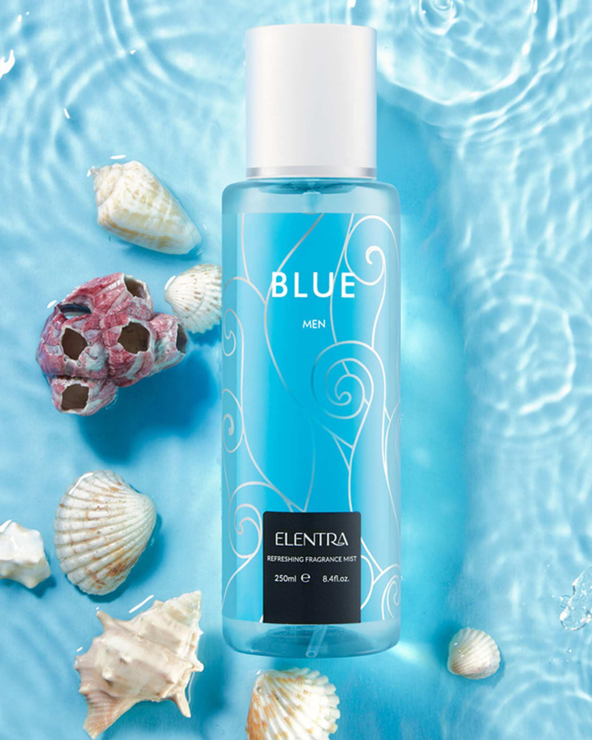 بادی اسپلش مردانه النترا Elentra مدل Blue حجم 250ml بسته 2 عددی