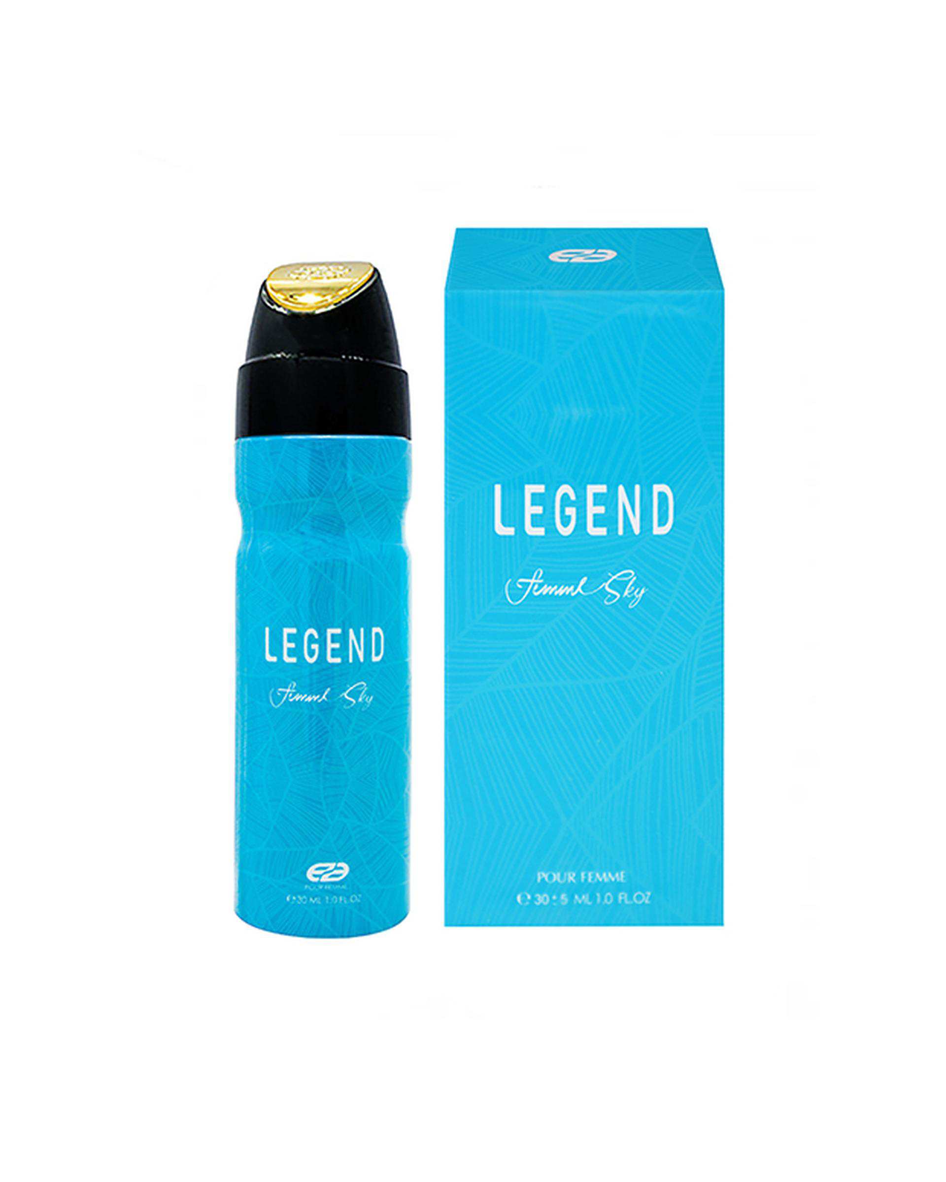 عطر جیبی زنانه عماد آرا Emadara مدل لجند فم اسکای Legend Femme Sky حجم 30ml