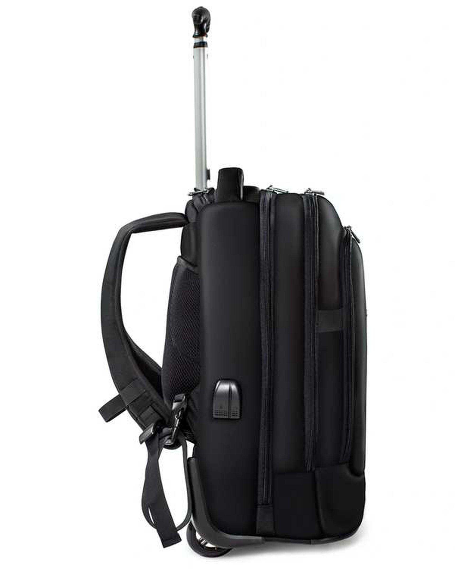 کوله پشتی مسافرتی چرخدار با دسته ترولی مشکی نیلپر توریستر Nilper tourister مدل مایان کد NTLB113smp-blk