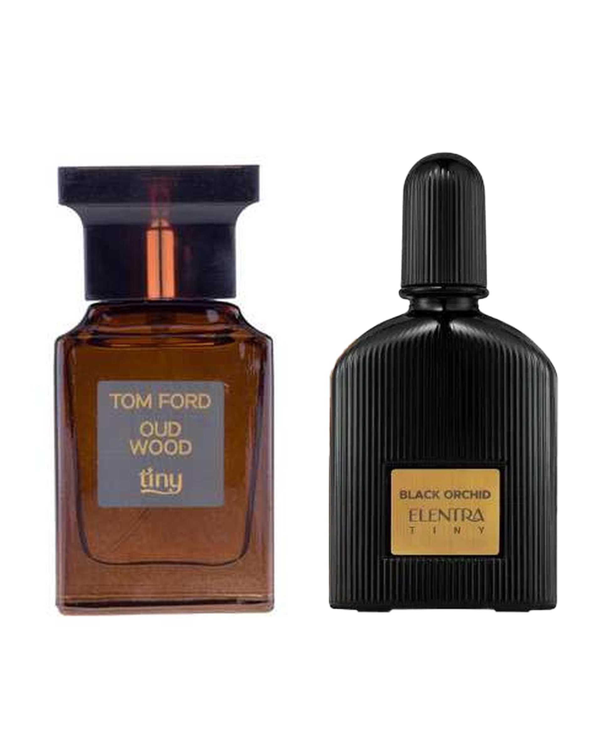 عطر جیبی مدل Oud Wood به همراه عطر جیبی مدل Black Orchid النترا تاینی Elentra Tiny حجم 30ml بسته 2 عددی