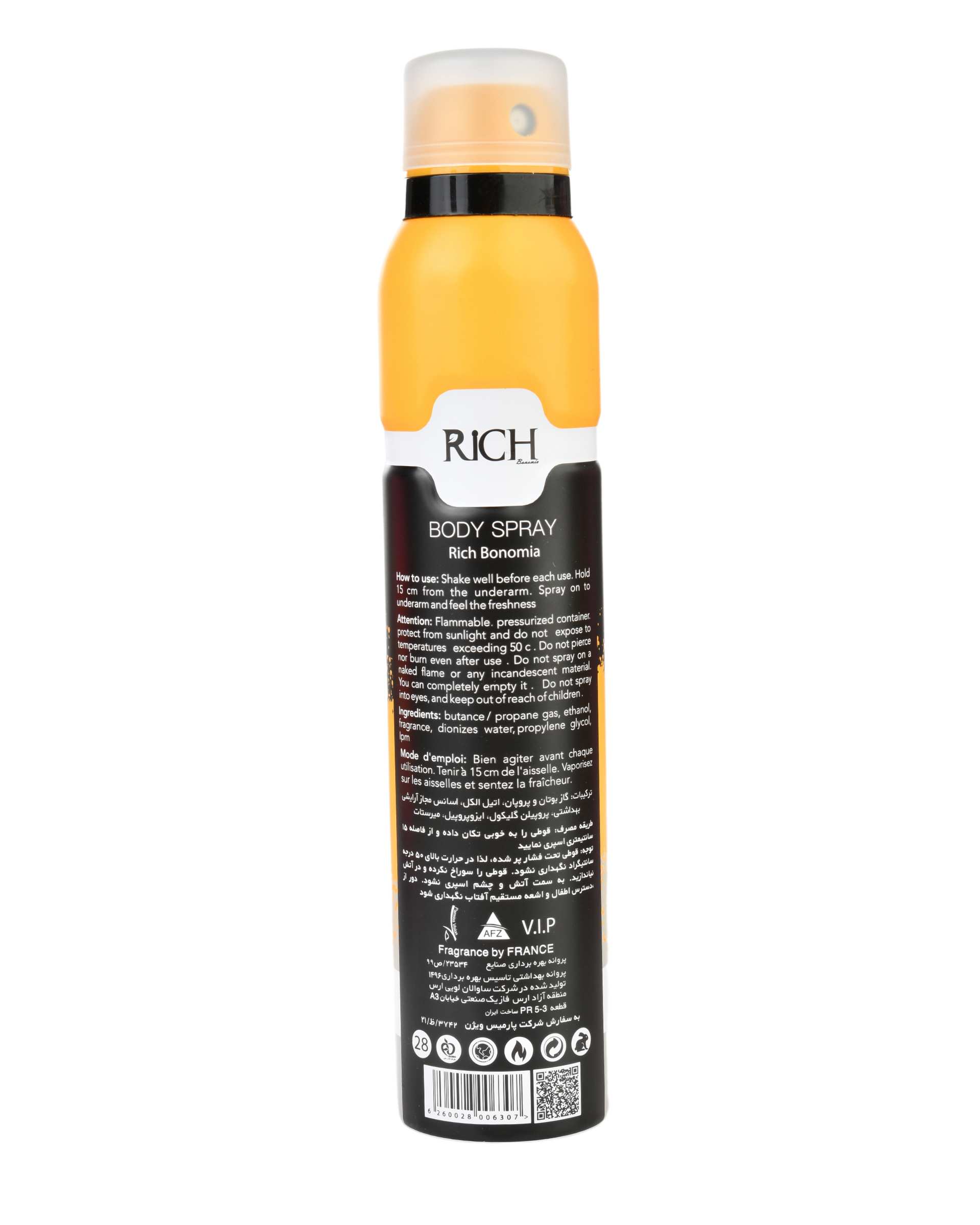 اسپری بدن مردانه Rich Bonomia با رایحه LALIK ENCER NIOR حجم 200ml