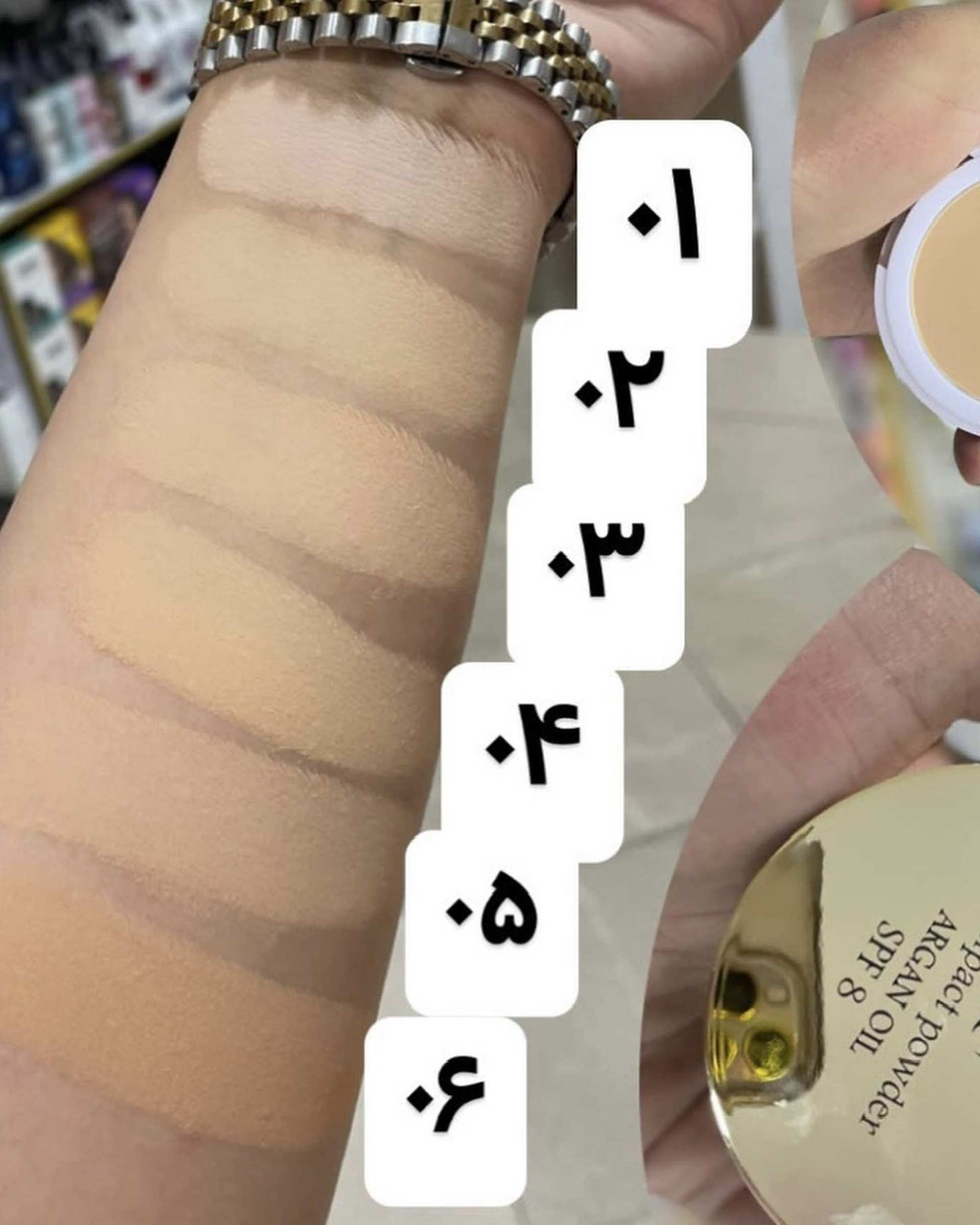 پنکک SPF8 کنسی Kenci حاوی روغن آرگان و آلوئه ورا کد R05