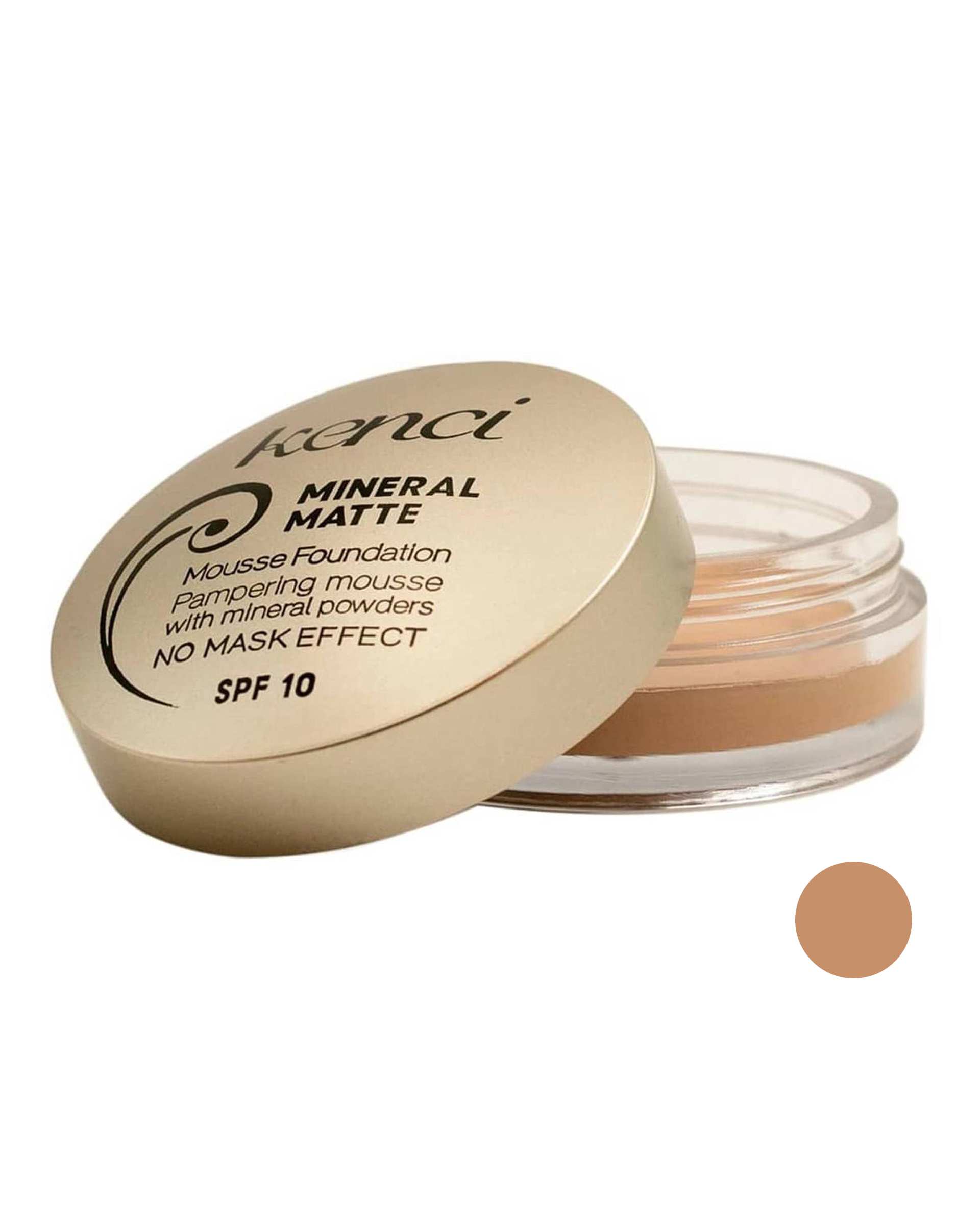 موس صورت SPF10 کنسی Kenci مناسب گریم حاوی روغن آرگان و آلوئه ورا کد M06