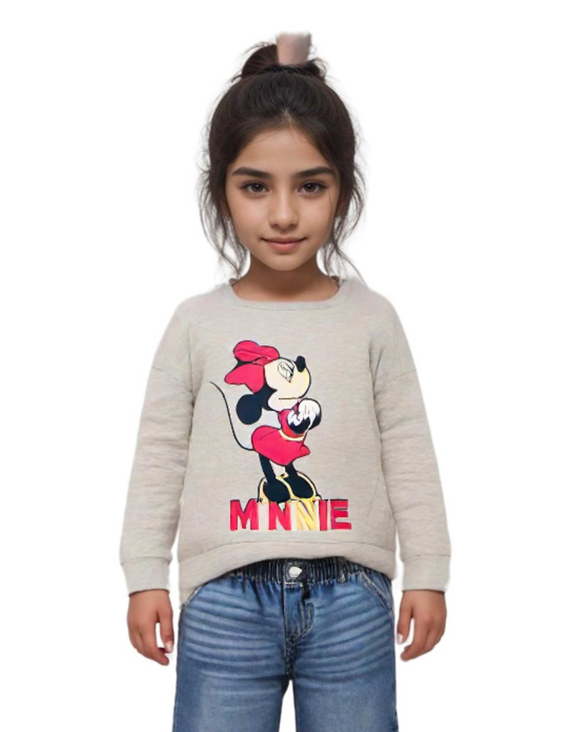 سویشرت جلو بسته دخترانه طوسی هومنیتی Whomanity مدل WY6794959