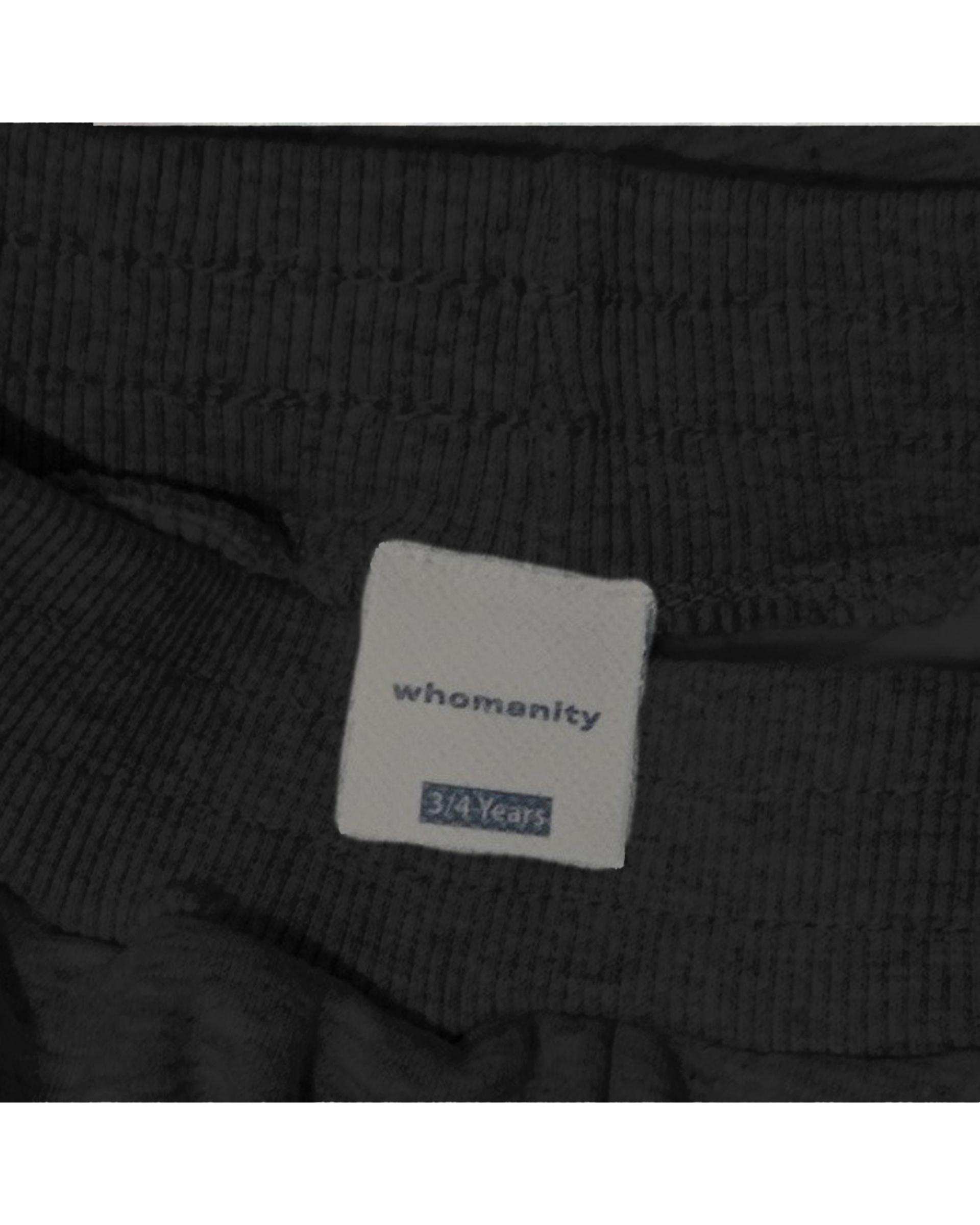 شلوار پسرانه اسلش مشکی هومنیتی Whomanity مدل WYKUPA7619