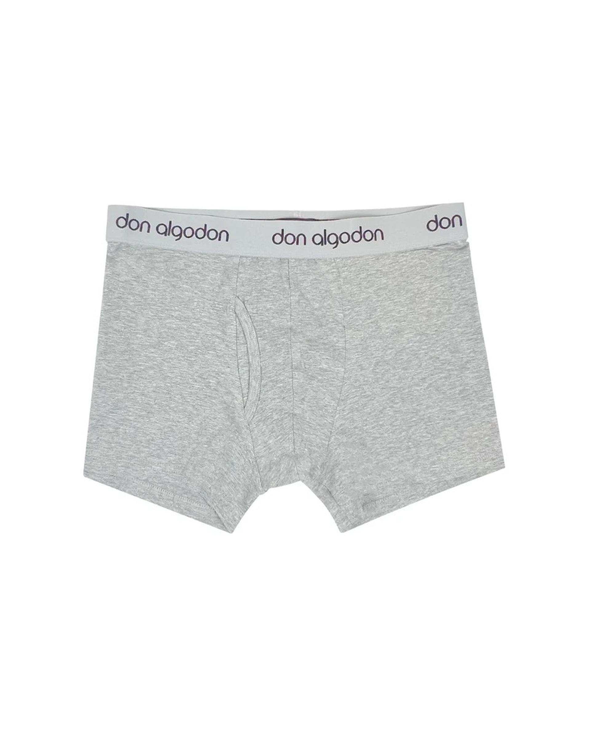 شورت مردانه باکسر طوسی روشن don algodon مدل B0001 هومنیتی Whomanity