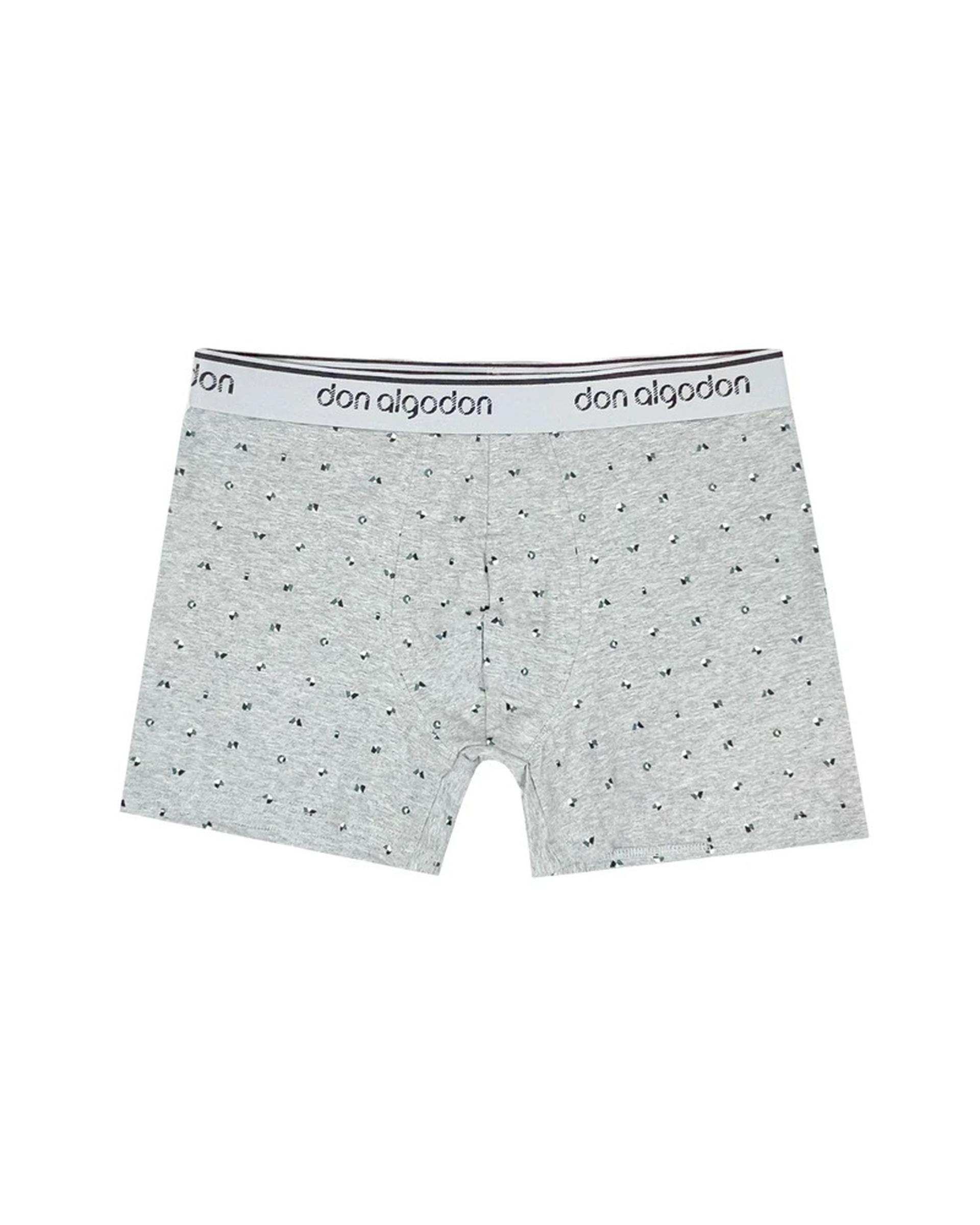 شورت مردانه باکسر طوسی don algodon مدل PB52 هومنیتی Whomanity