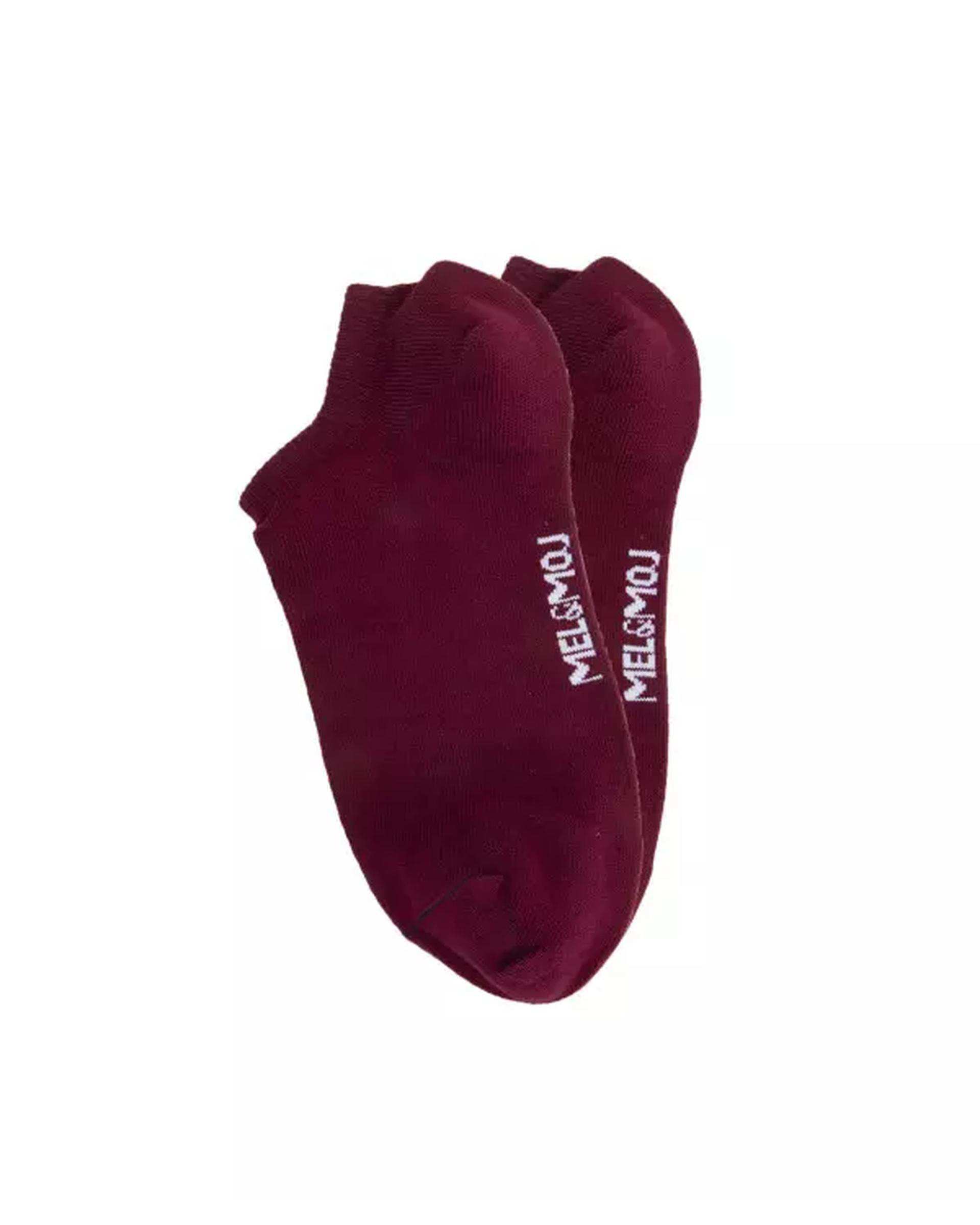جوراب زنانه ورزشی زرشکی مل اند موژ Mel & Moj کد W08475-008