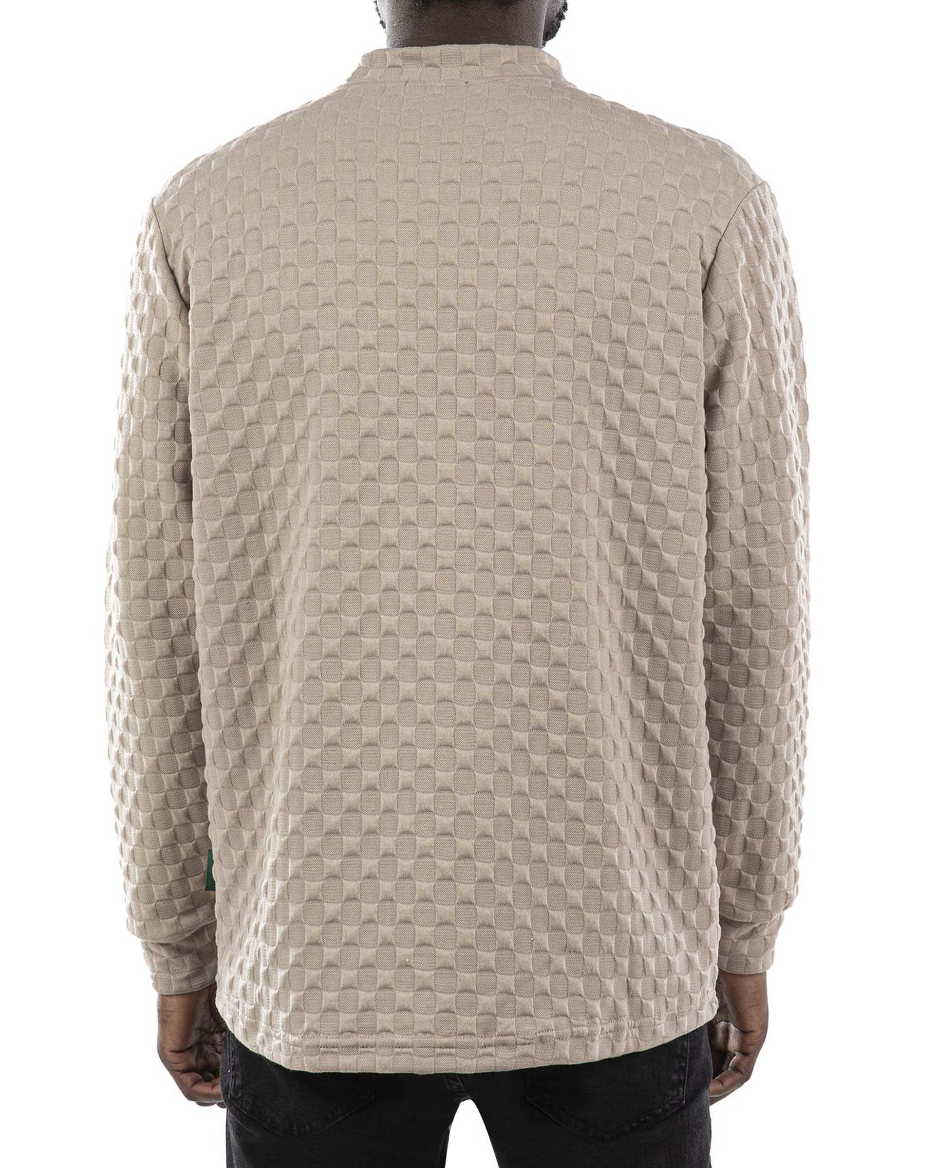 بلوز مردانه نیم زیپ کرم لیوایرن Lioiren مدل am-lio-1010016