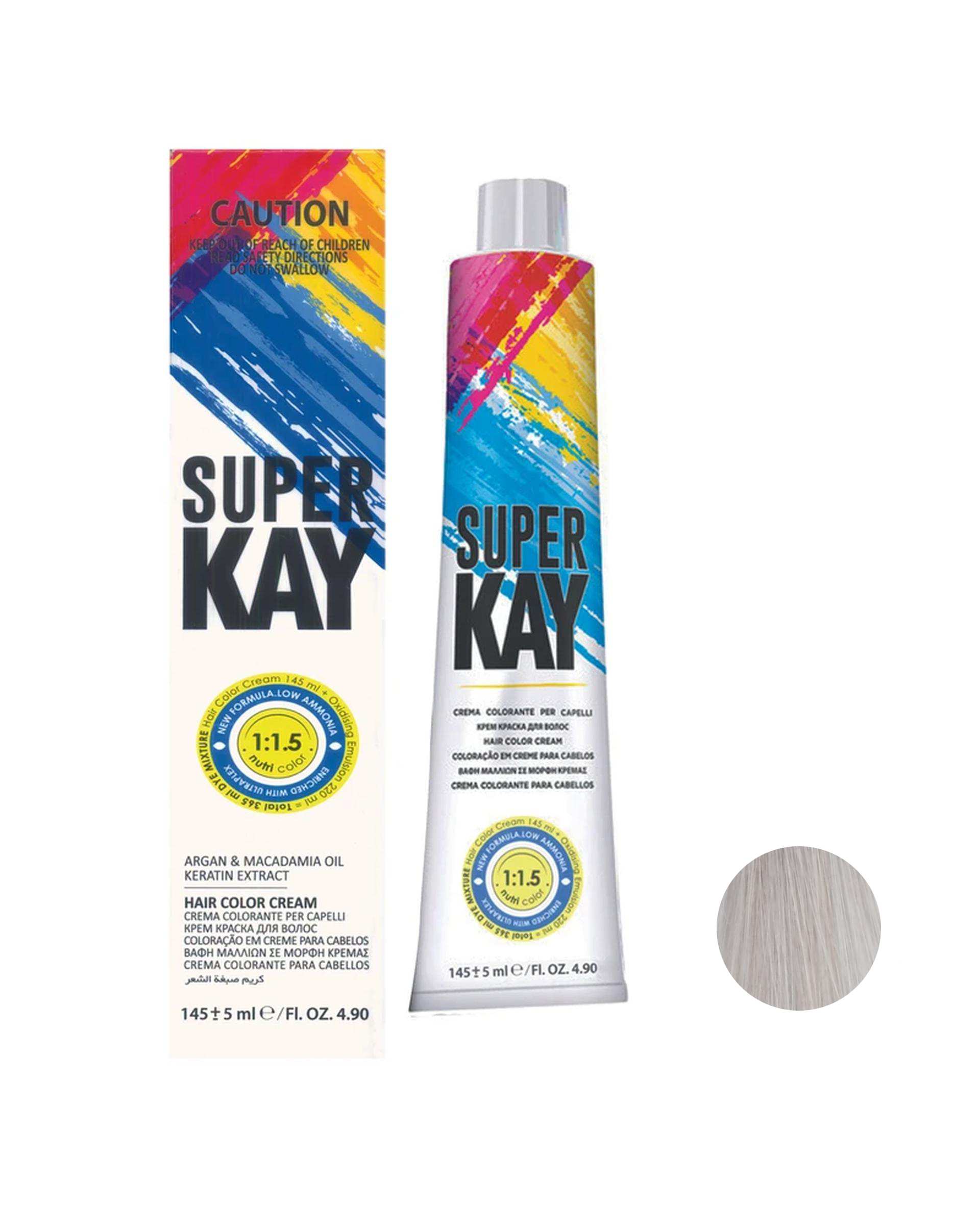 رنگ مو یاسی سوپر کی Super Kay شماره 90.00 حجم 145ml