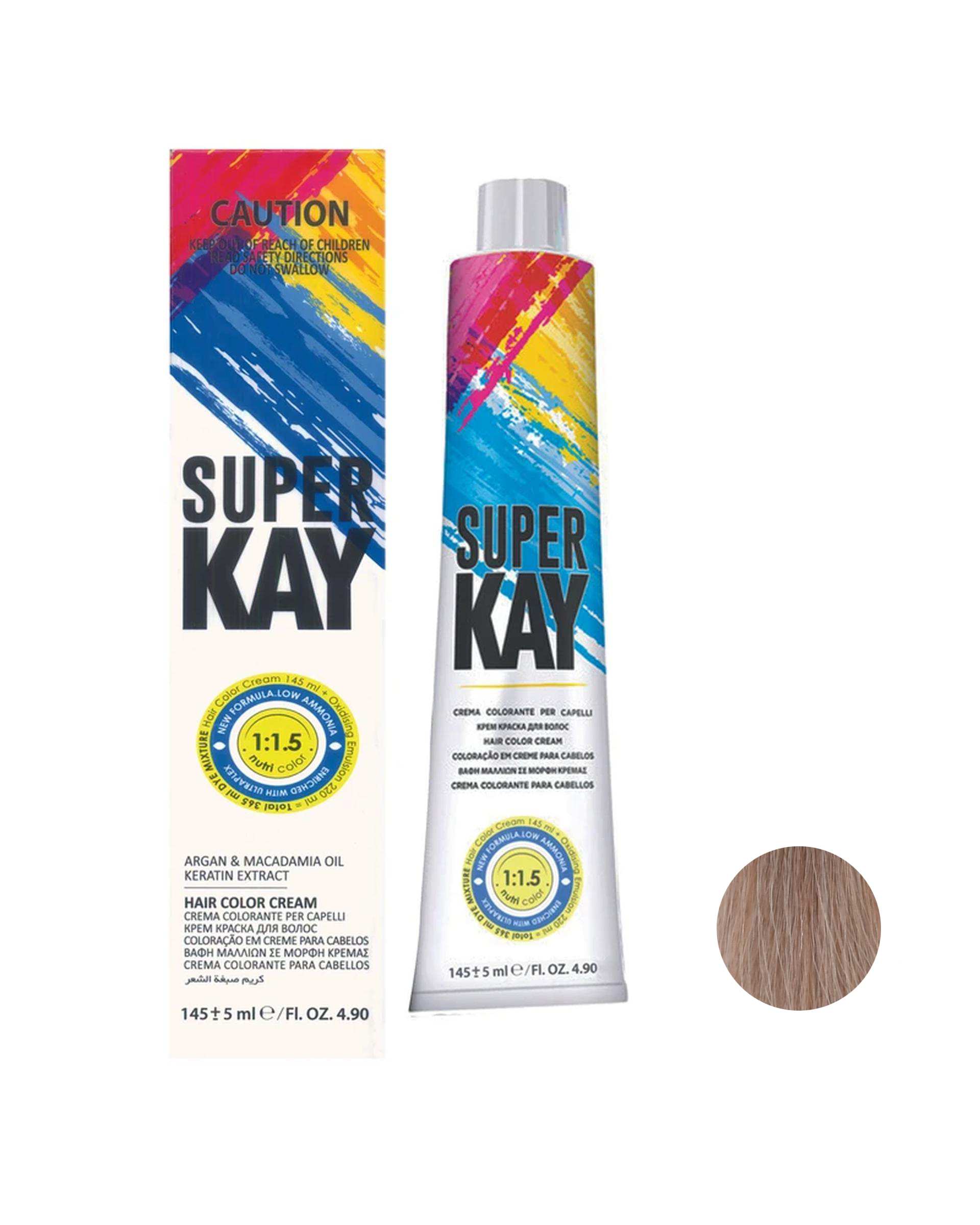 رنگ مو بلوند ماسه ای خیلی روشن سوپر کی Super Kay شماره S60 حجم 145ml