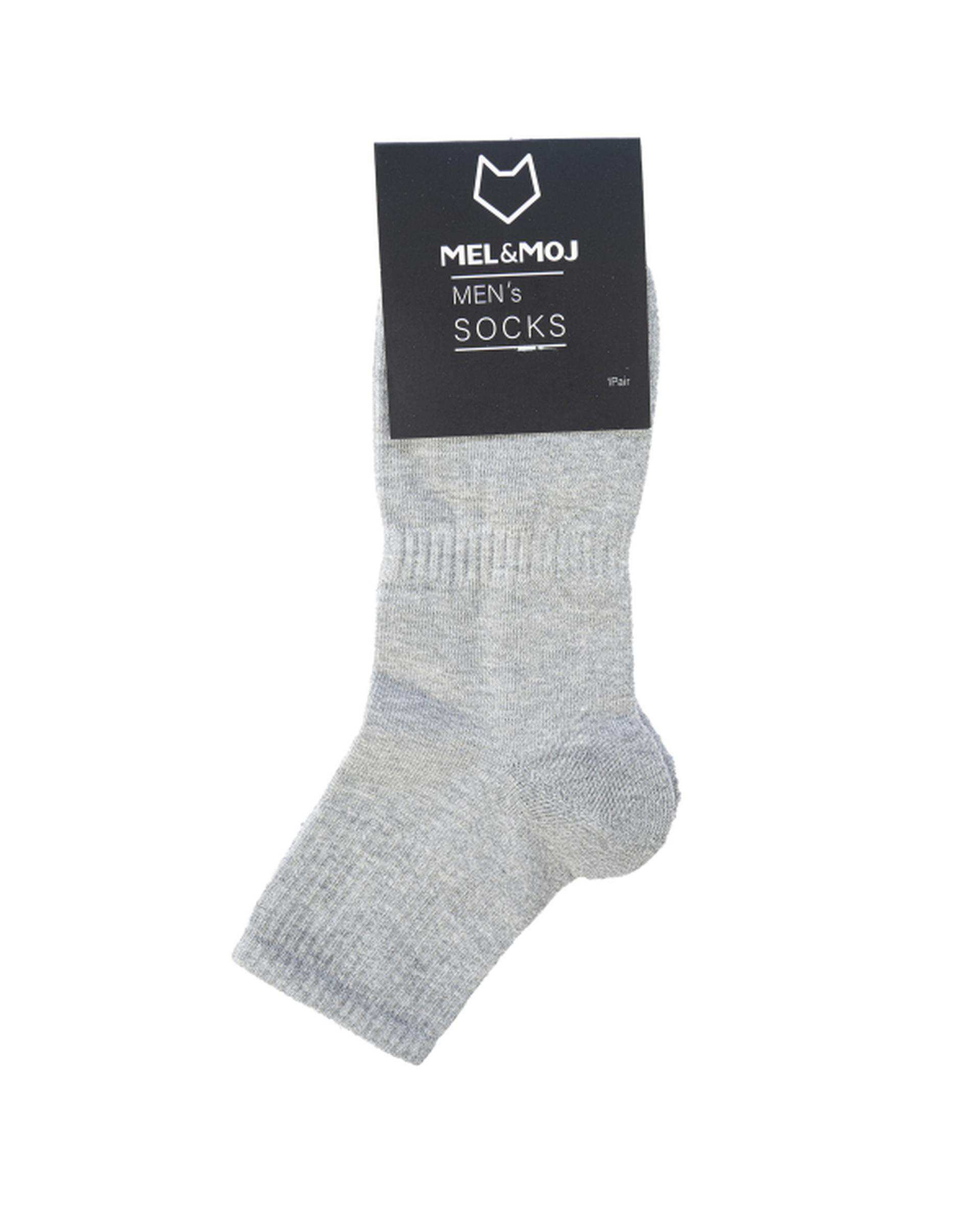 جوراب مردانه ساقدار طوسی مل اند موژ Mel & Moj کد M08720