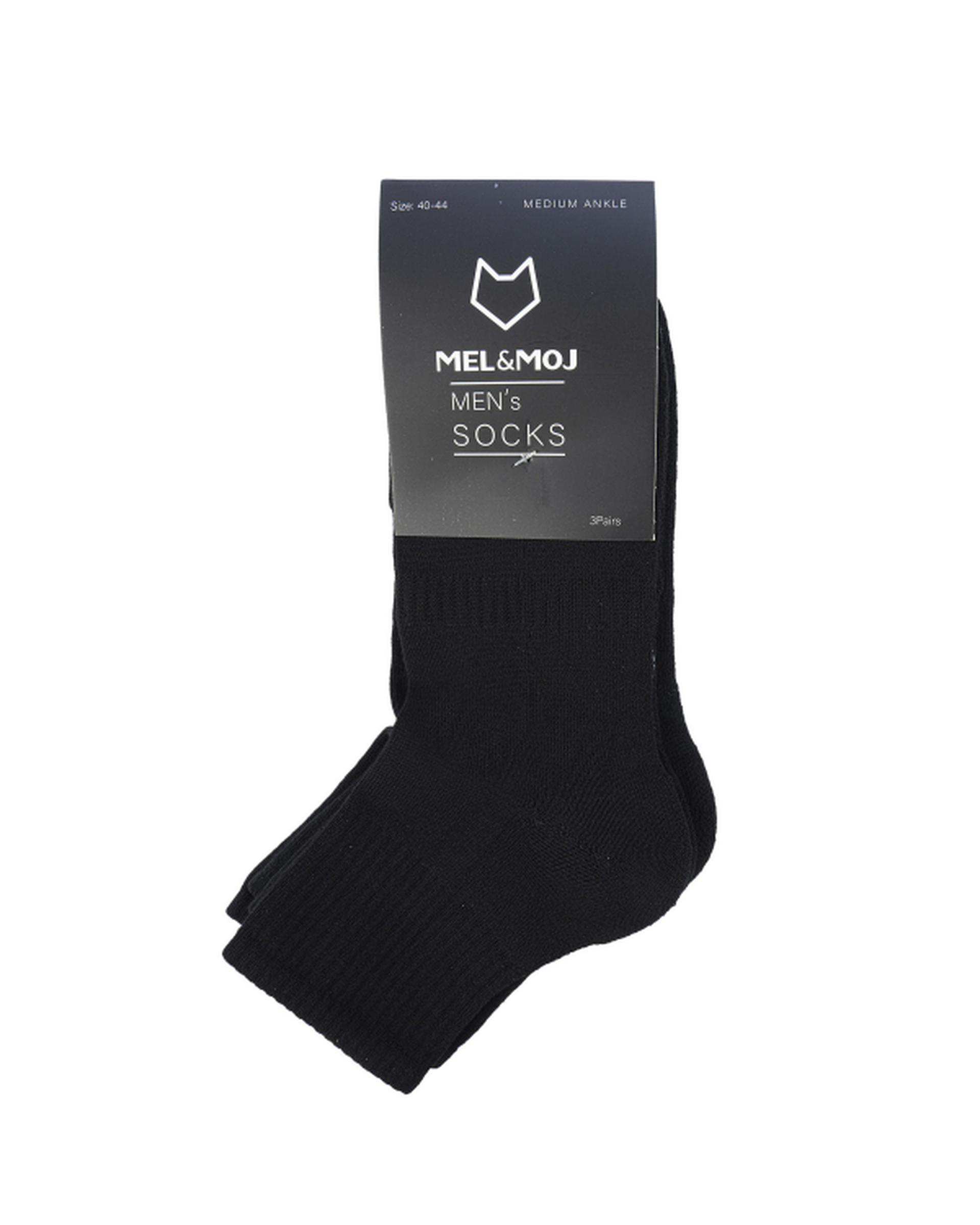 جوراب مردانه ساقدار مشکی مل اند موژ Mel & Moj کد M08721