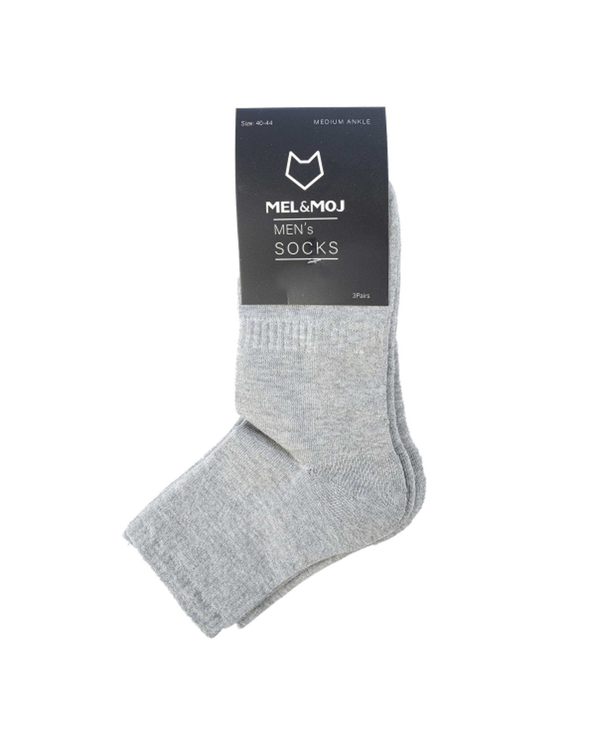 جوراب مردانه ساقدار طوسی مل اند موژ Mel & Moj کد M08721
