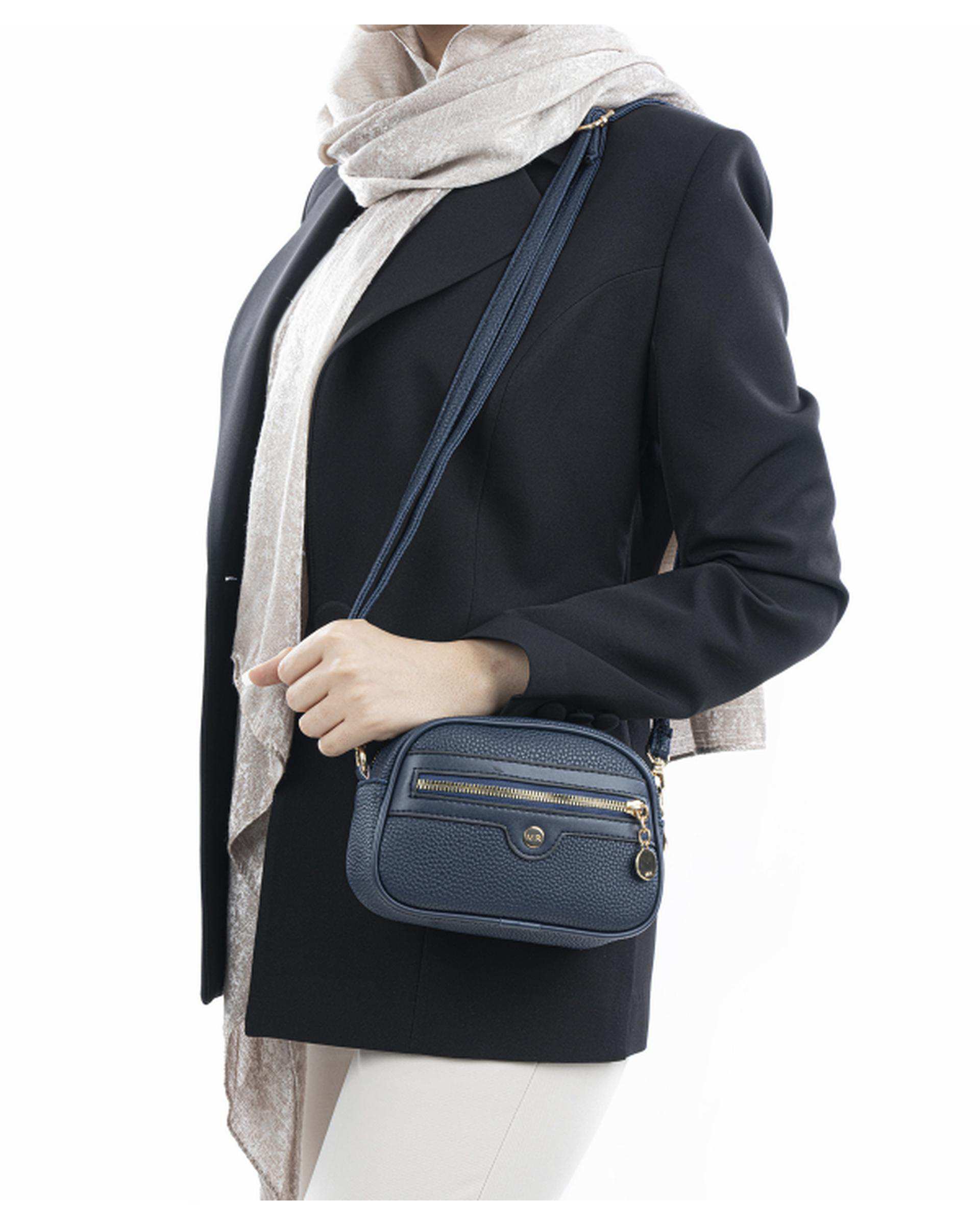 کیف زنانه دوشی سرمه ای بیسراک Bisrak مدل SL-561-59
