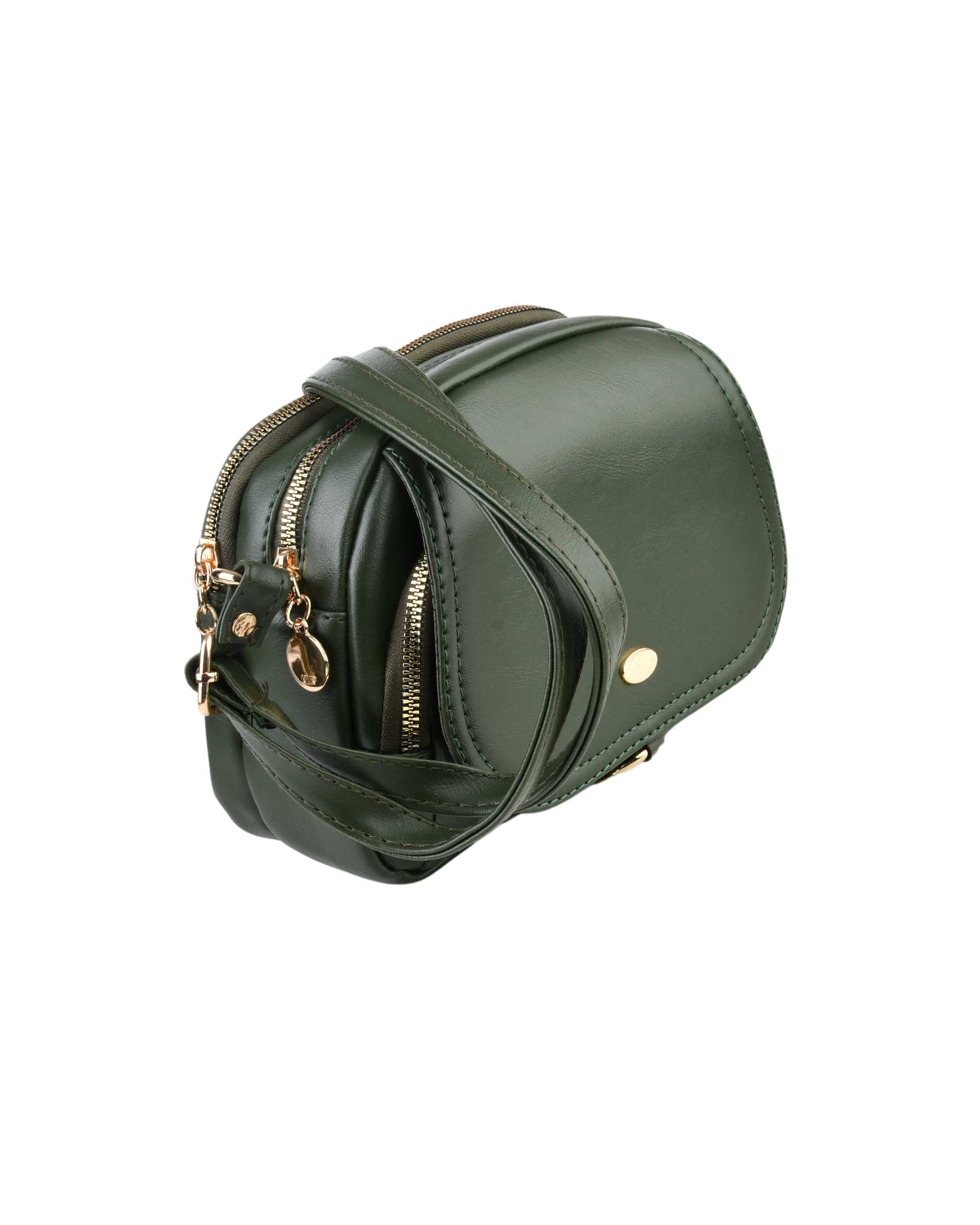 کیف زنانه دوشی سبز تیره بیسراک Bisrak مدل SL-620-45