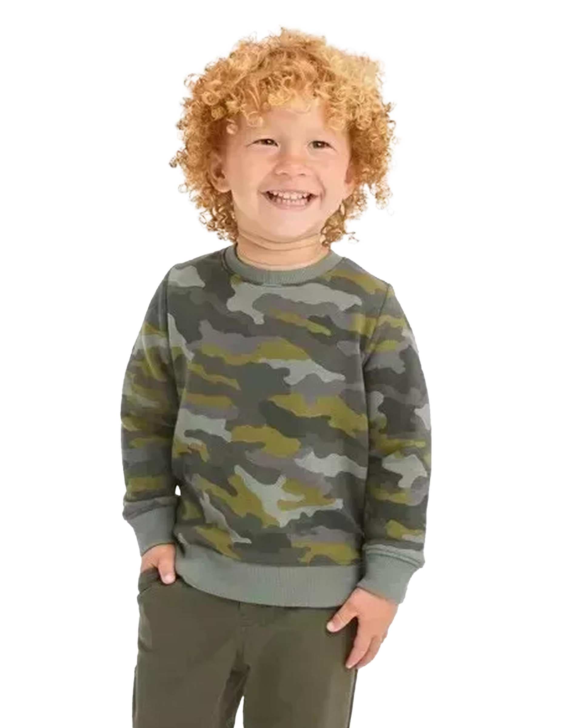 سویشرت پسرانه سبز ارتشی هومنیتی Whomanity مدل Y7R15-P8Z78