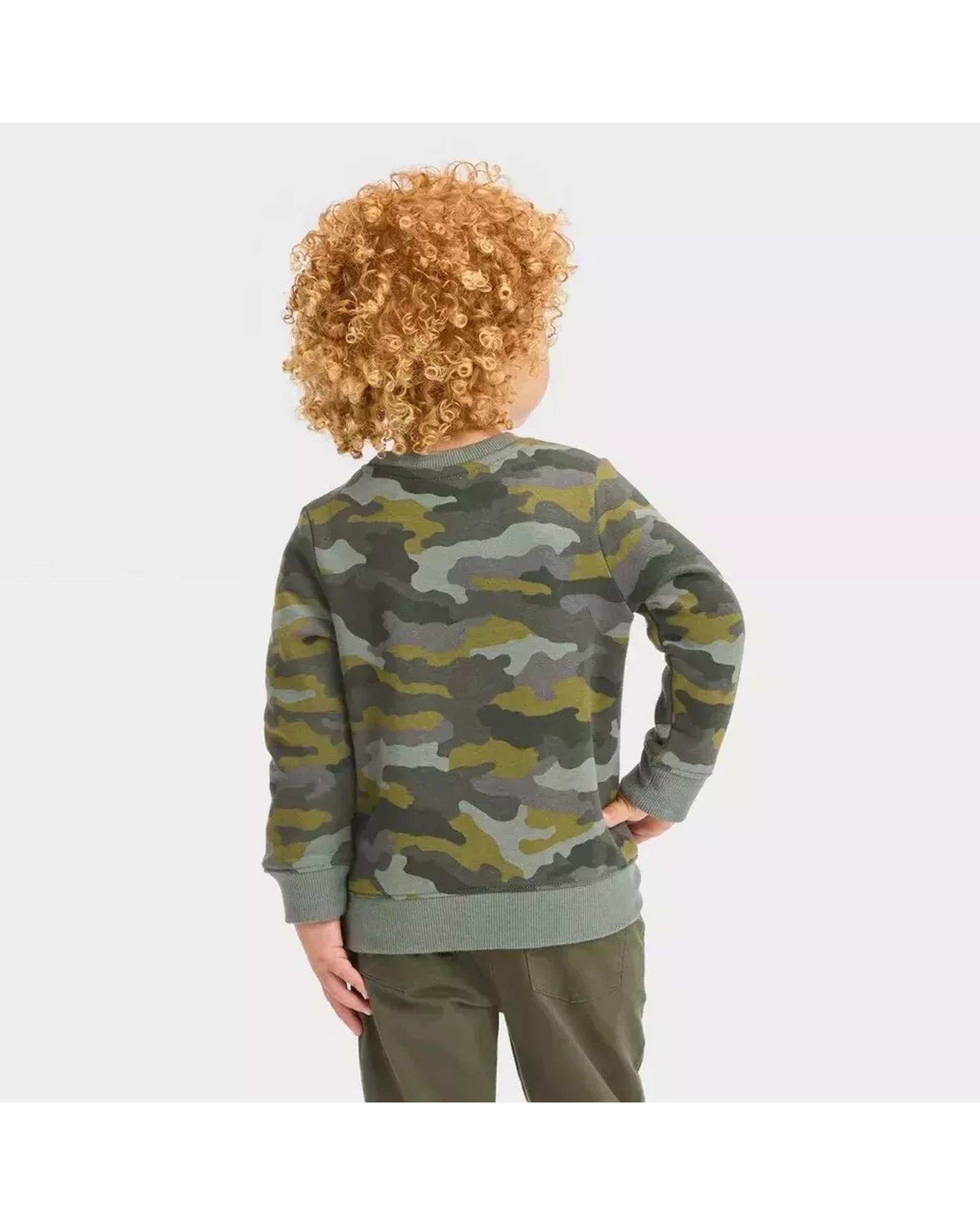 سویشرت پسرانه سبز ارتشی هومنیتی Whomanity مدل Y7R15-P8Z78