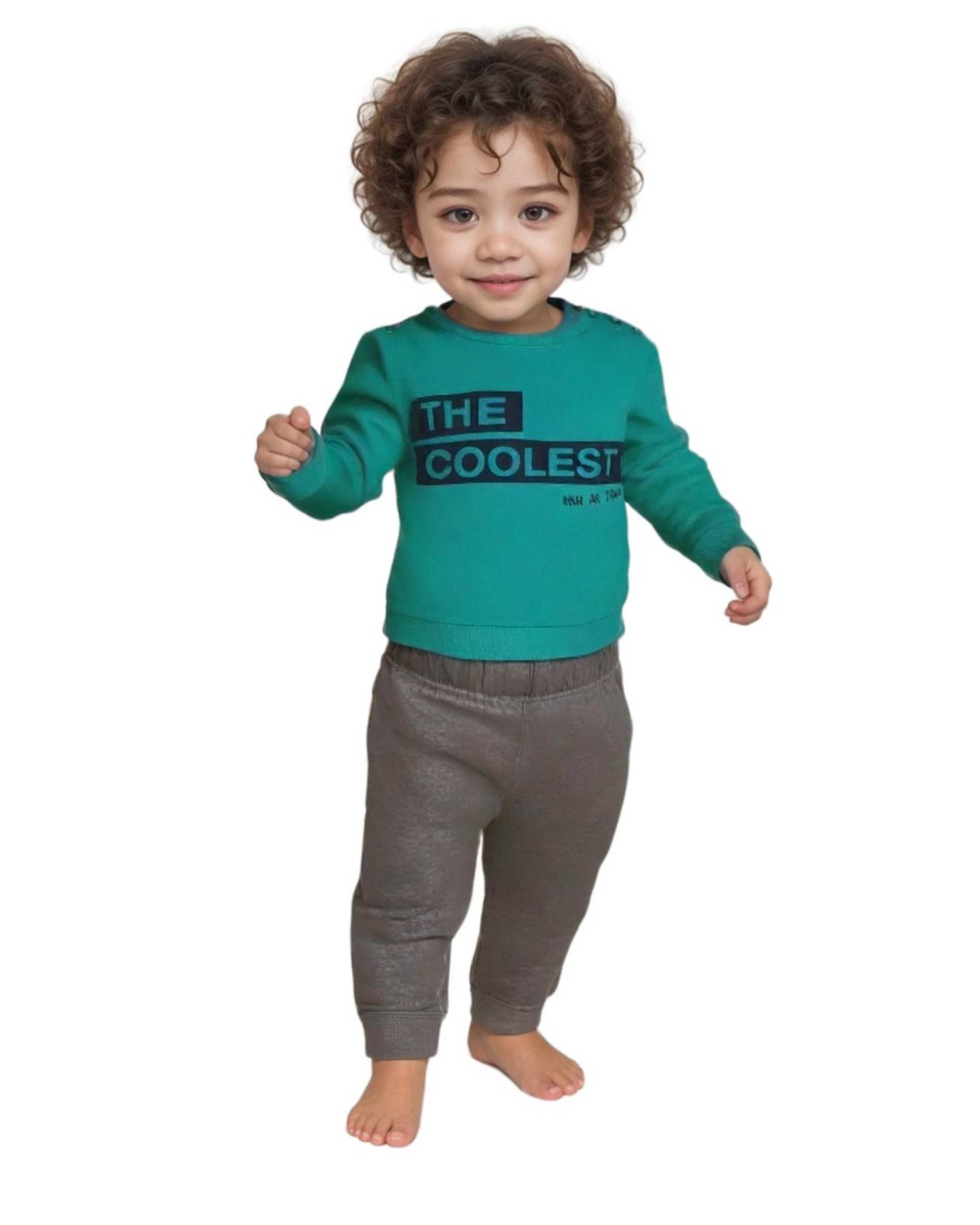 شلوار پسرانه نوزادی اسلش طوسی تیره هومنیتی Whomanity مدل 4E72X-M2MZL