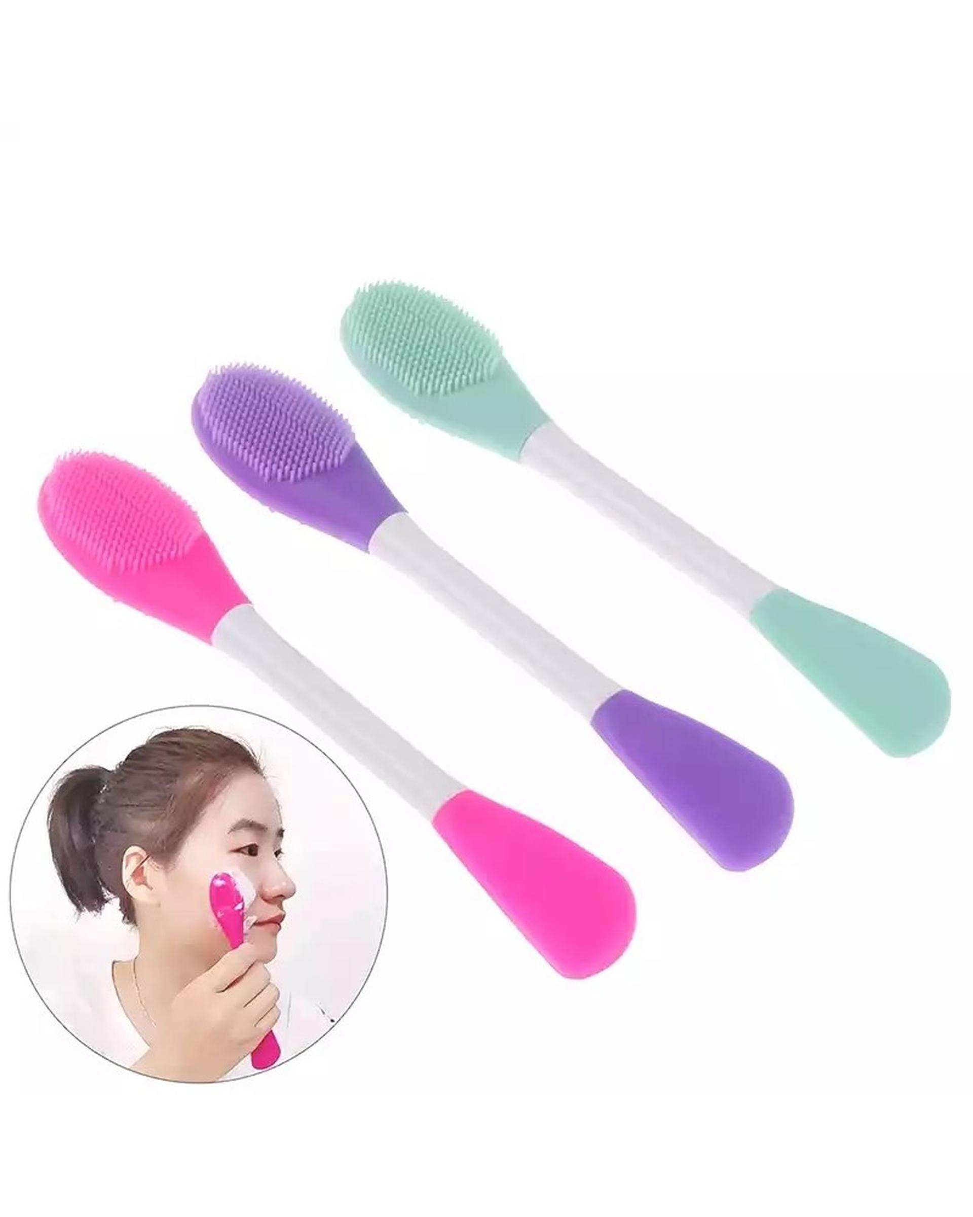 فیس براش و براش ماسک سیلیکونی دو سر