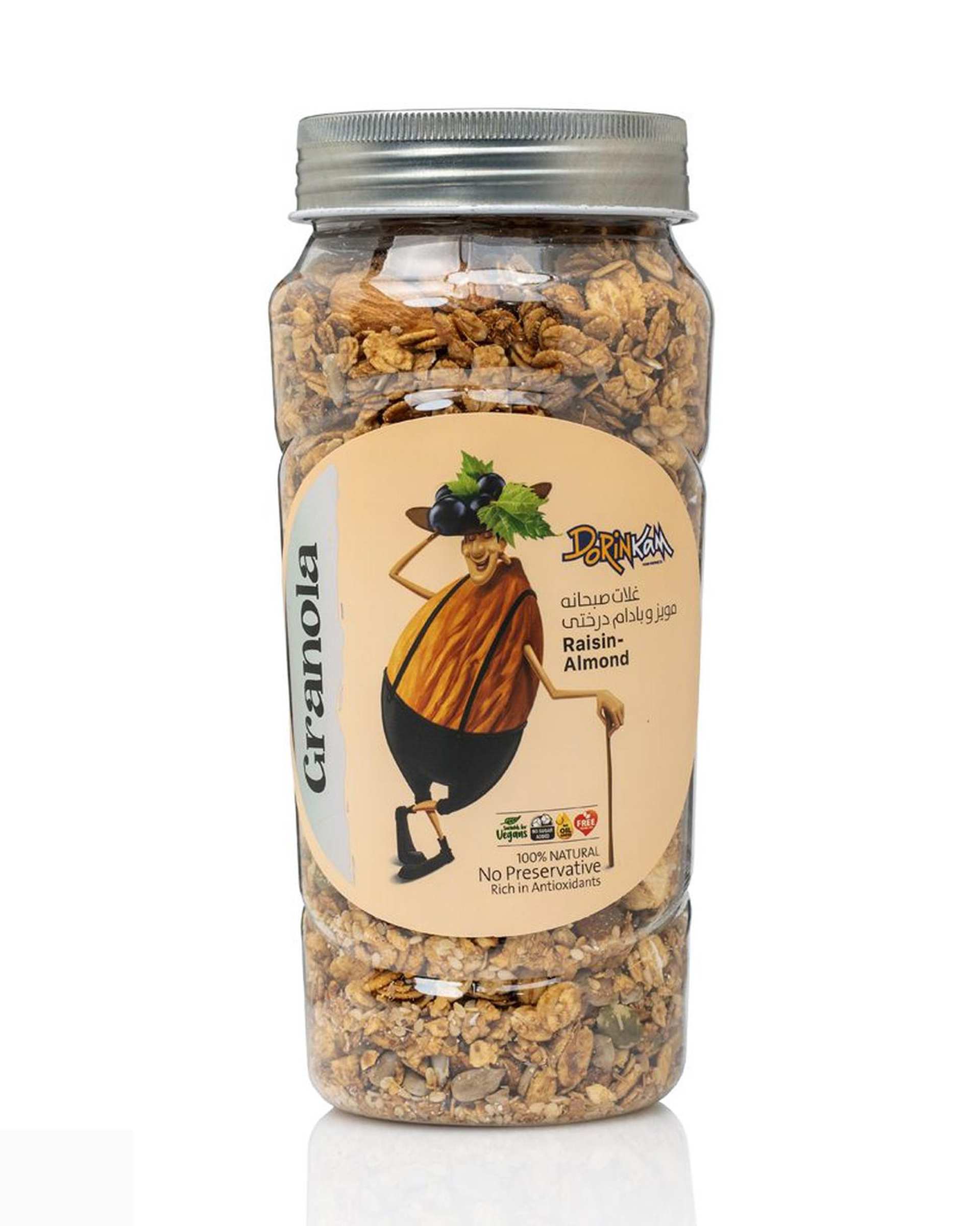 غلات صبحانه مویز و بادام درختی درین کام 350 گرم