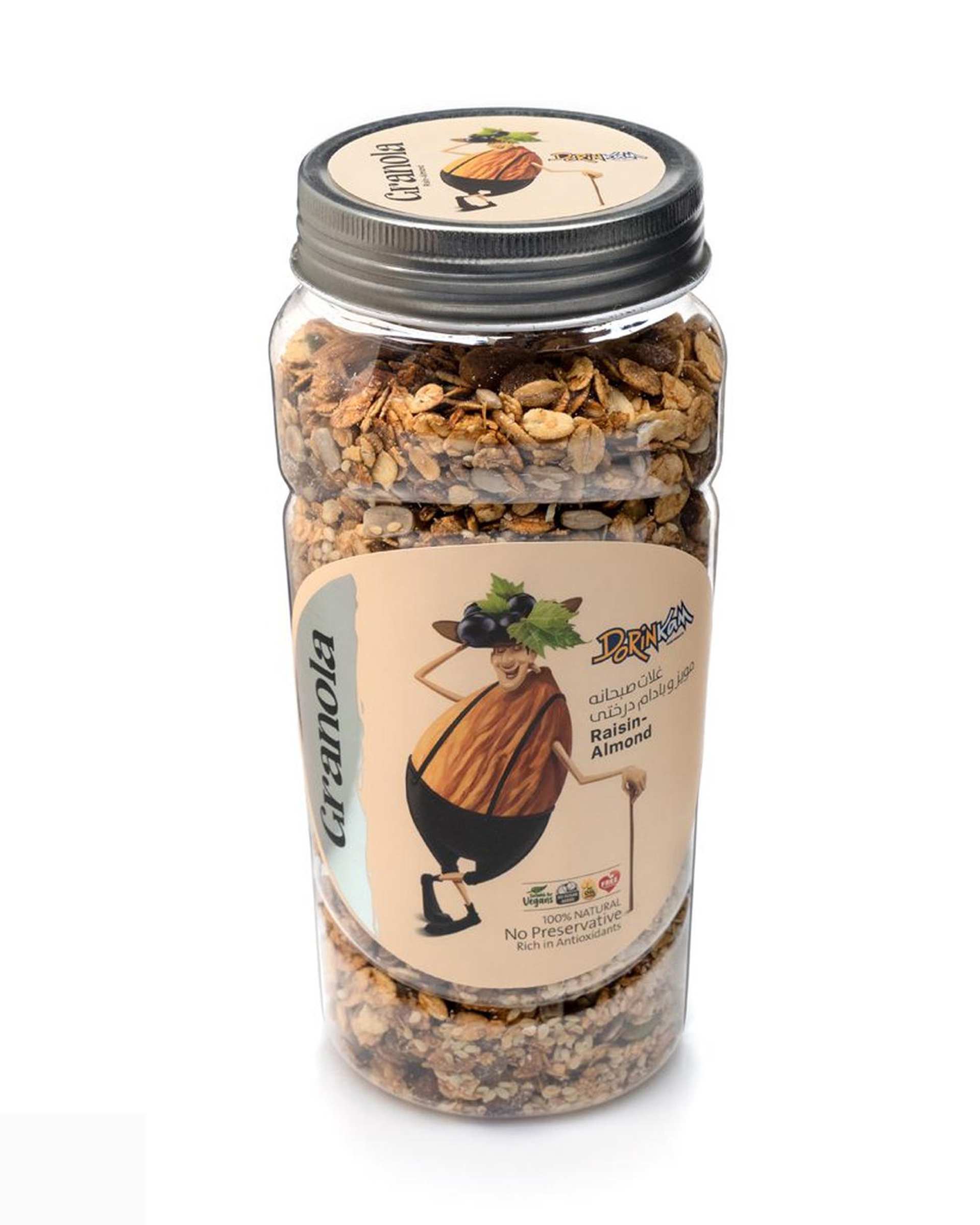 غلات صبحانه مویز و بادام درختی درین کام 350 گرم