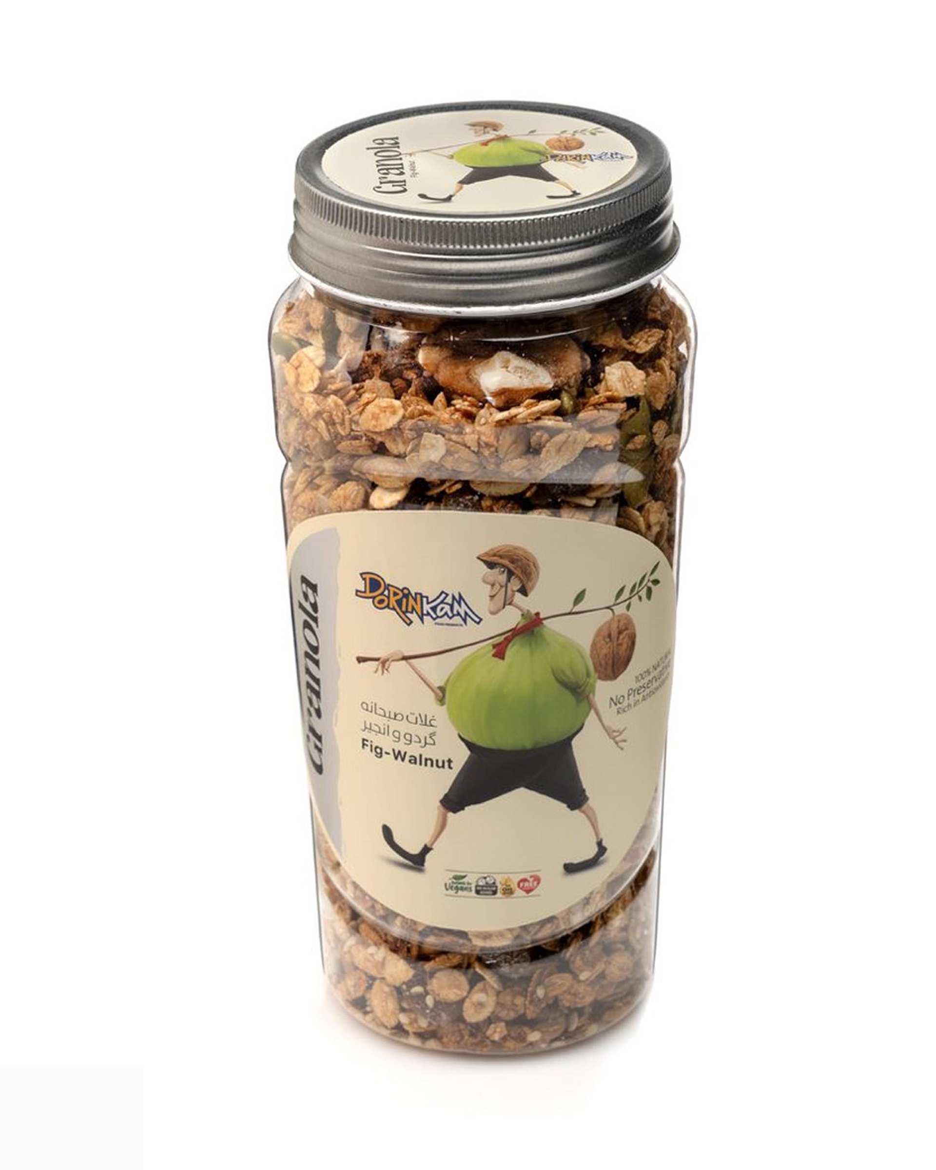 غلات صبحانه گردو و انجیر درین کام 350 گرم