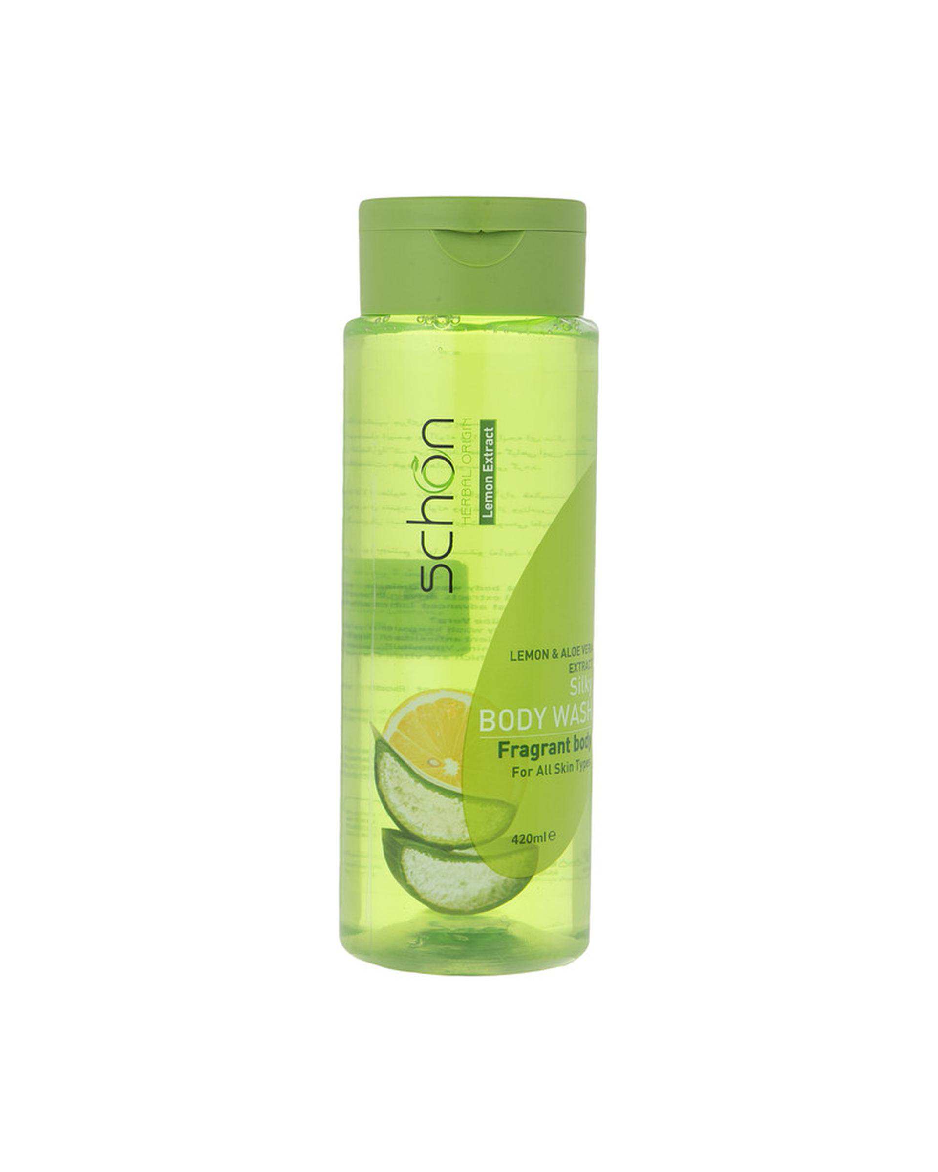 شامپو بدن لیمو و آلوئه ورا شون Schon مدل Aloevera and Lemon حجم 420ml