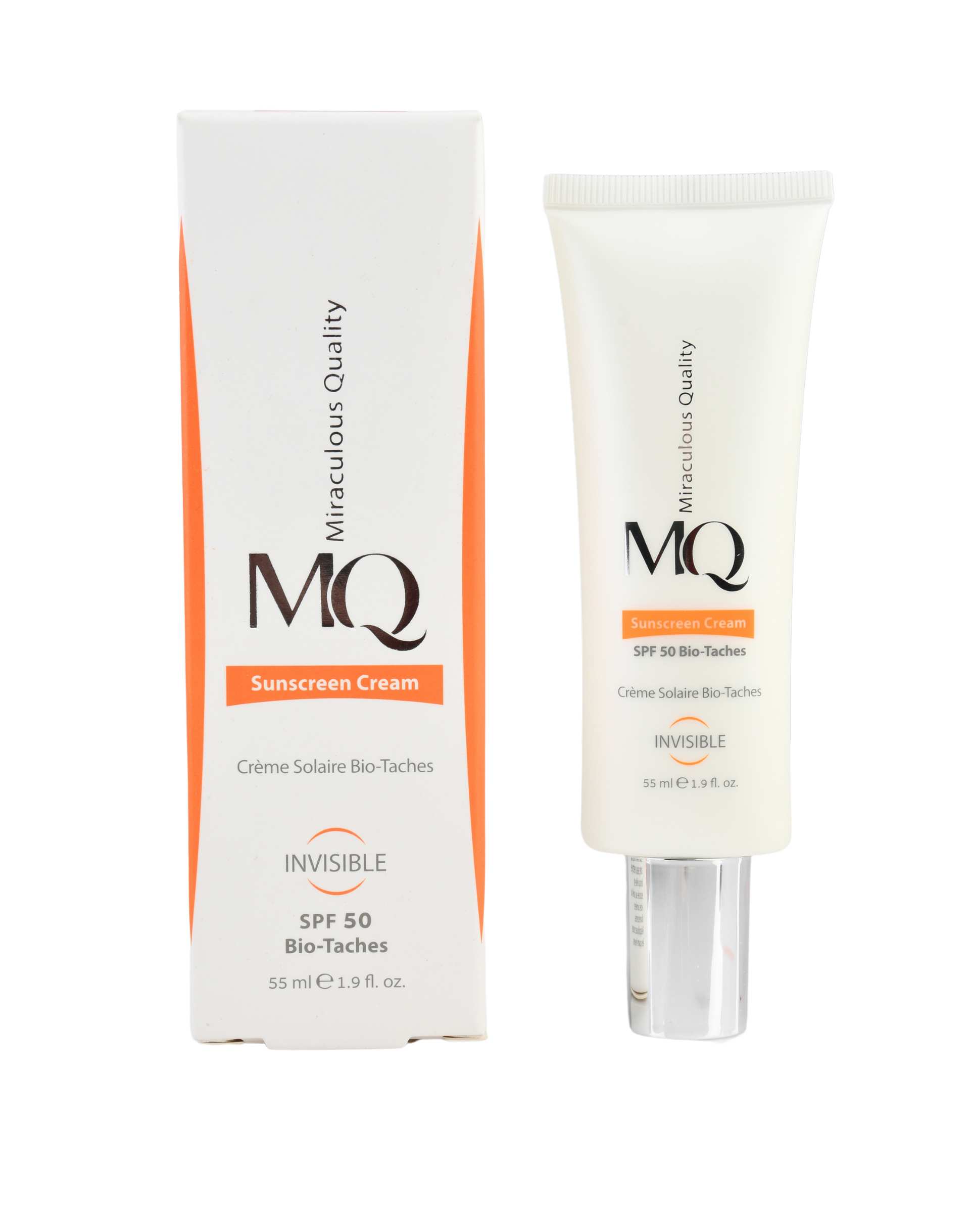 کرم ضد آفتاب ضد لک بی رنگ SPF50 ام کیو MQ سری بایوتچ Bio Taches حجم 55ml