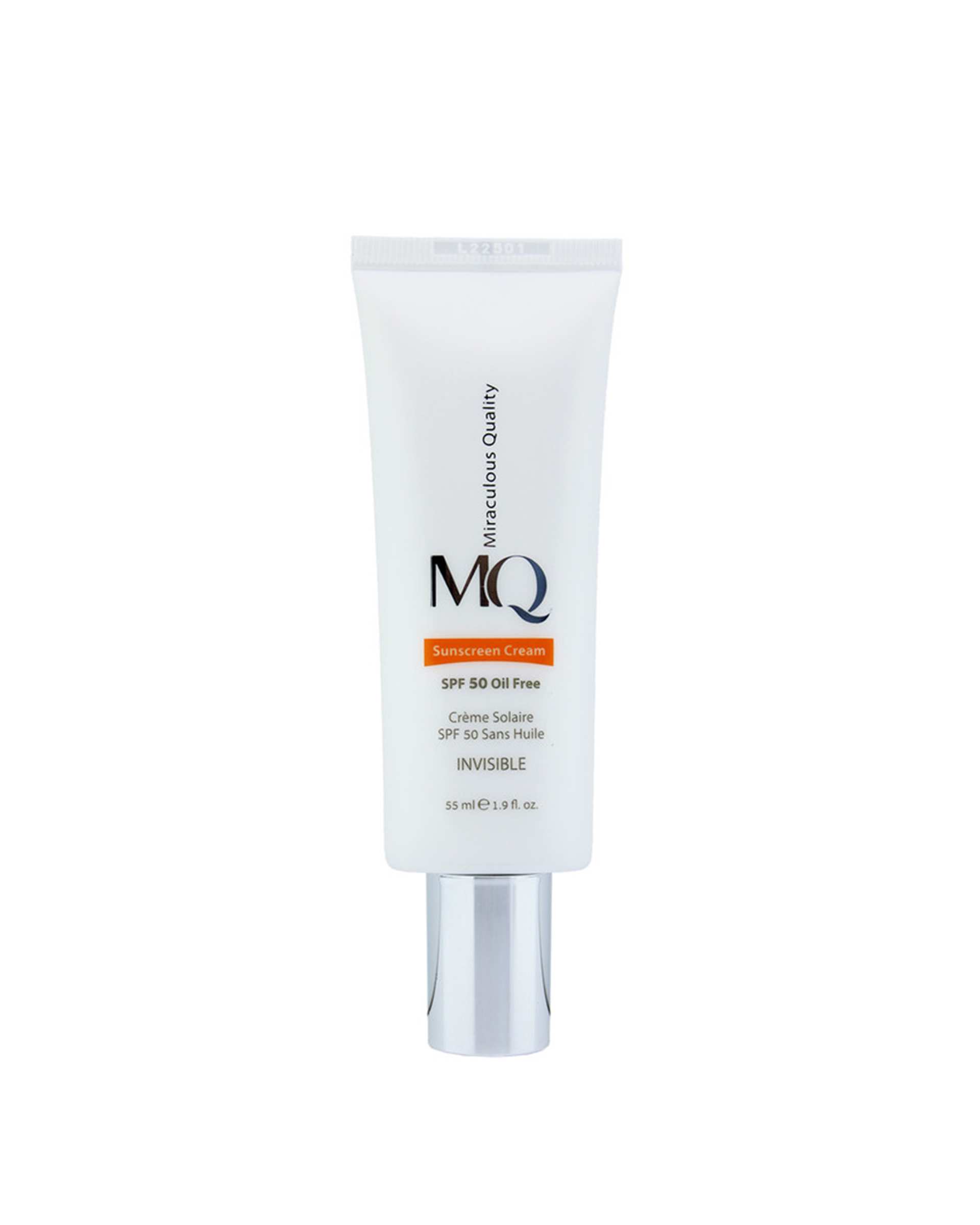 کرم ضد آفتاب بی رنگ SPF50 ام کیو MQ مناسب پوست چرب و مستعد جوش و آکنه حجم 55ml