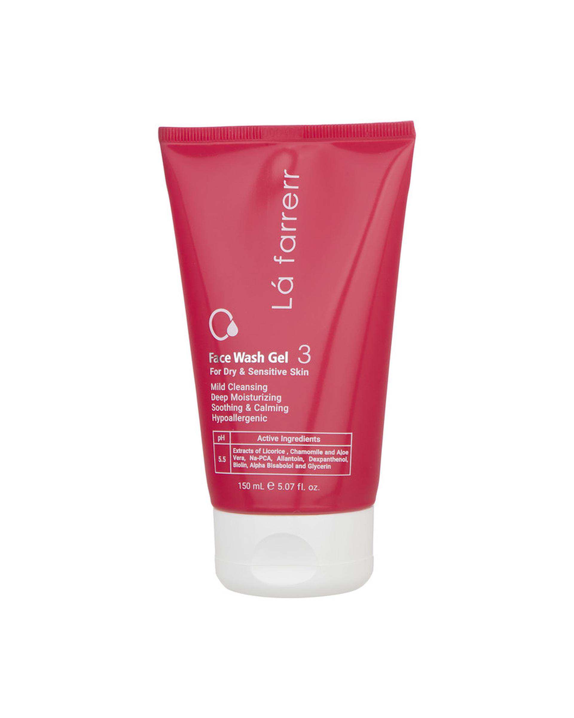 ژل شستشوی صورت لافارر La Farrerr مناسب پوست خشک و حساس 150ml