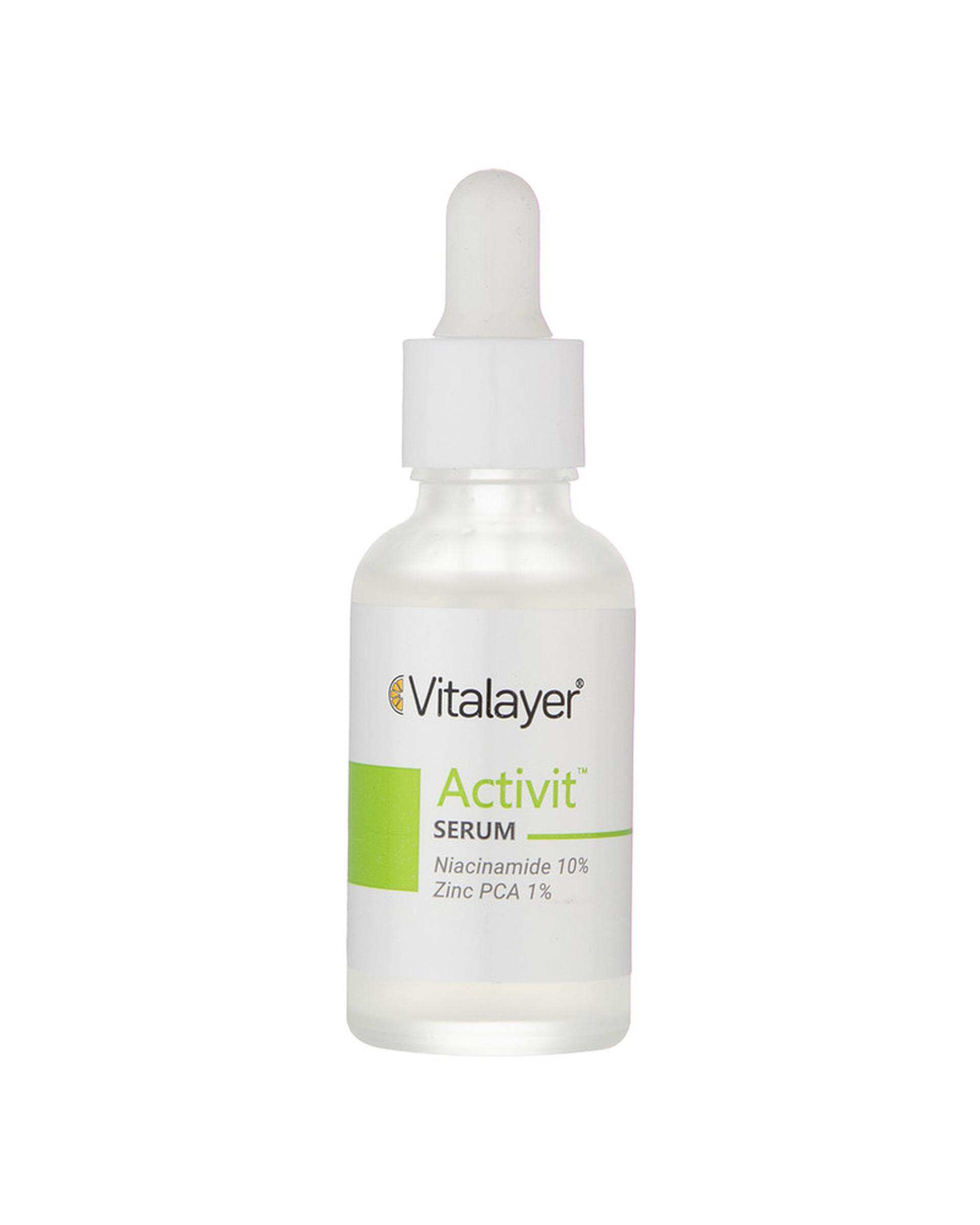 سرم ضد جوش ویتالیر Vitalayer مدل Activit حاوی نیاسینامید و زینک مناسب پوست چرب 30ml