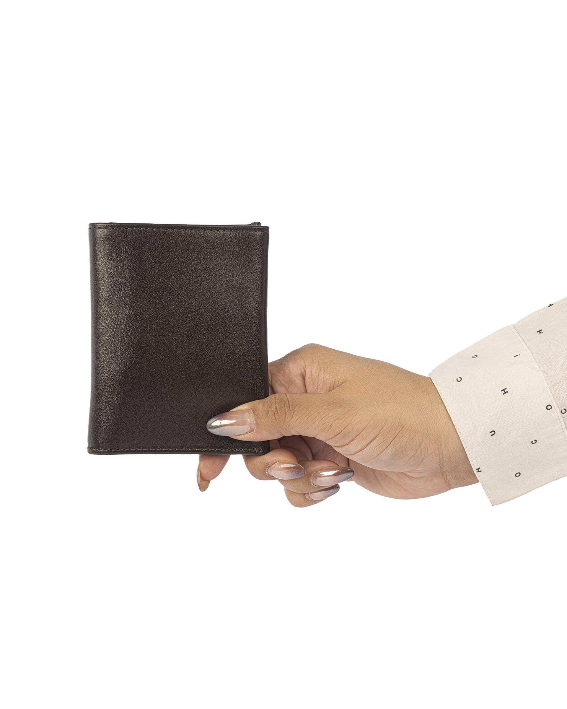 کیف پول جیبی چرم قهوه ای بیسراک Bisrak مدل NL-J3Lat