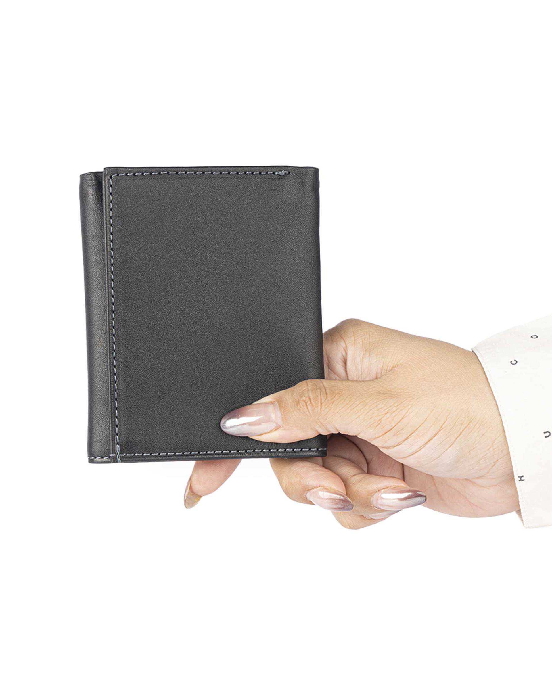 کیف پول جیبی چرم مشکی بیسراک Bisrak مدل NL-J3Lat